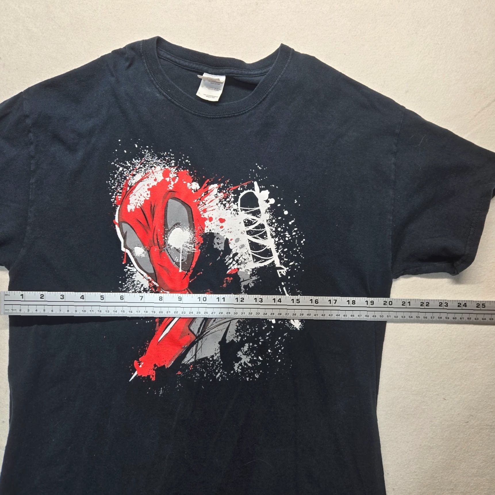 Vintage Marvel Shirt Deadpool Logo Black Short Sleeve Adult L Mens Size US L / EU 52-54 / 3 - 4 Thumbnail