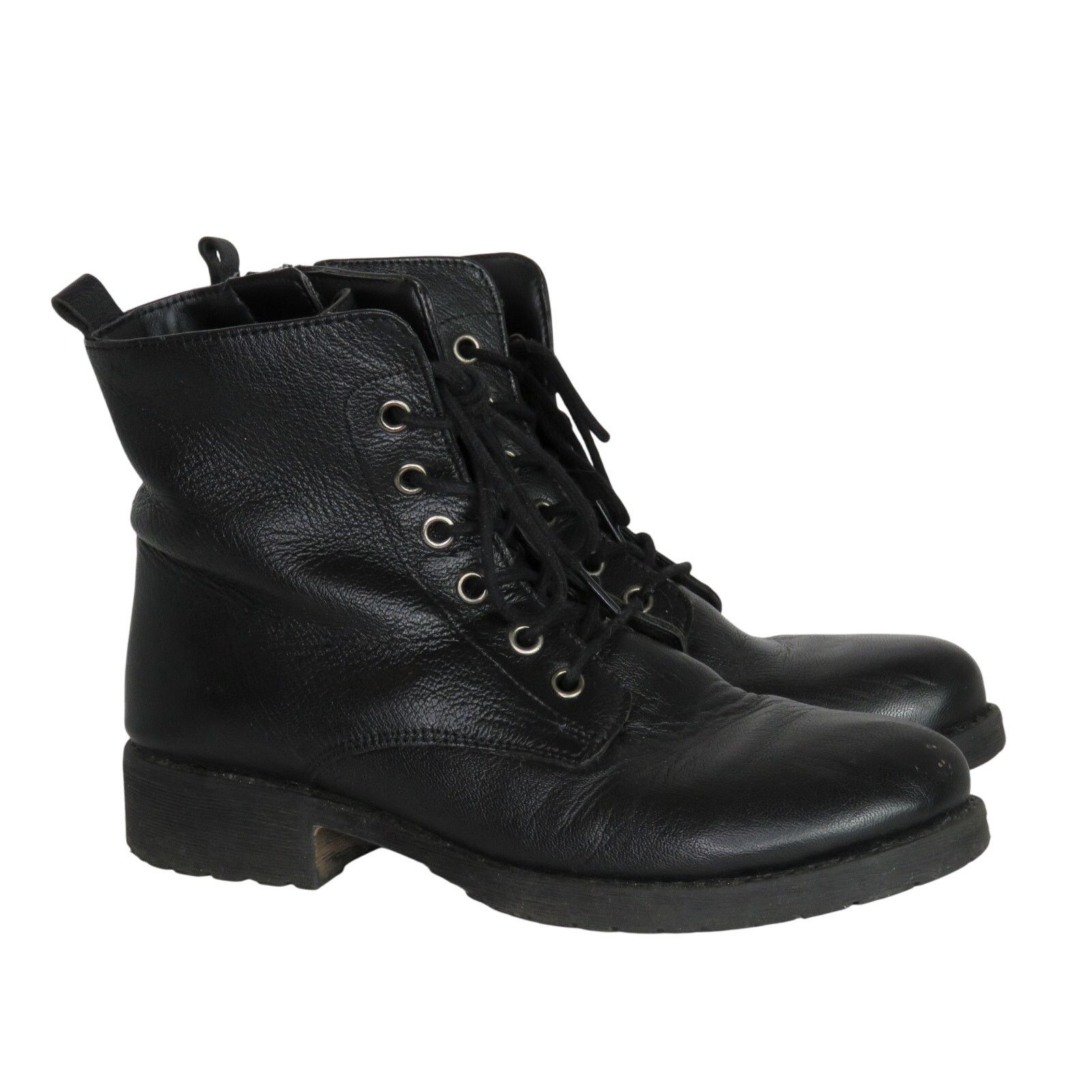 Steve Madden Steve Madden Black Leather Combat Boots Size 8 Size US 8 / IT 38 - 3 Thumbnail