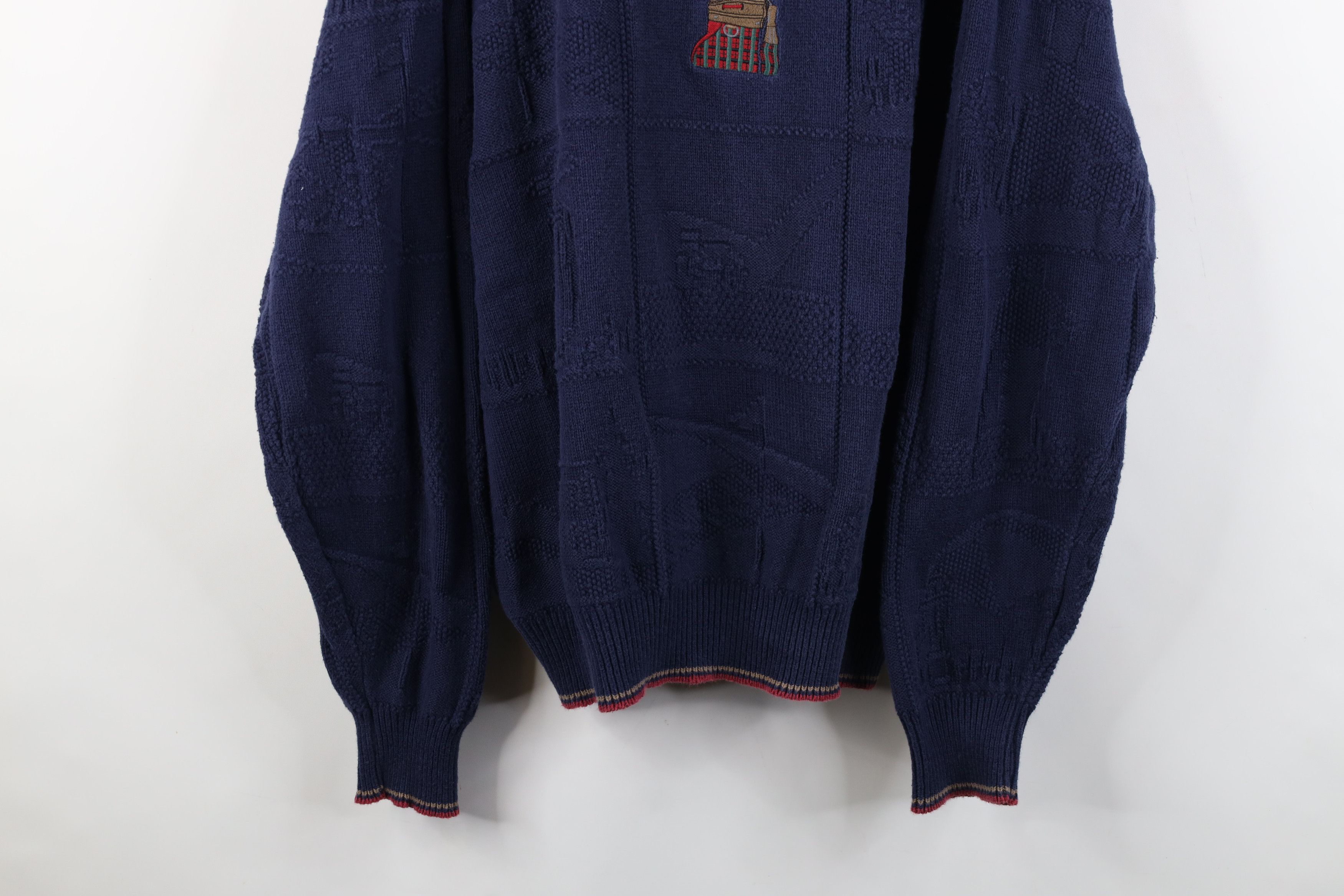 Vintage Vintage 90s Streetwear Over Print Cotton Knit Sweater USA Size US XXL / EU 58 / 5 - 3 Thumbnail