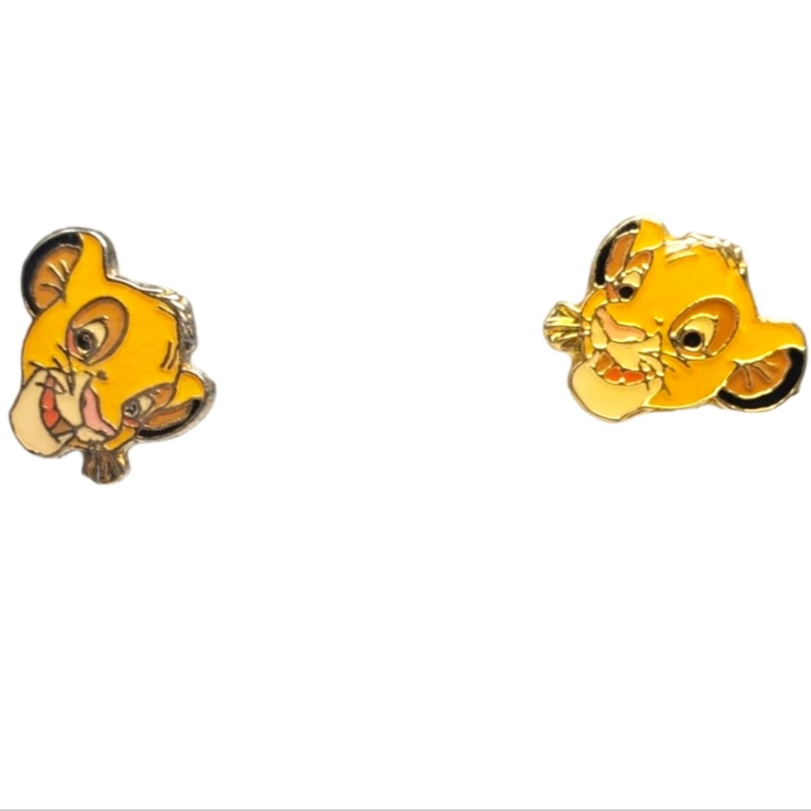 Disney Disney x AAi Vintage 1990s Simba Stud Enamel Earrings - Rare Size ONE SIZE - 1 Thumbnail