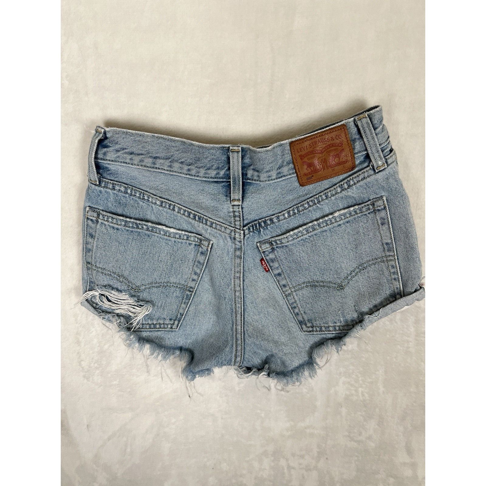 Levi's Levi’s 501 Selvedge Daisy Duke Jean Shorts Women’s Size 25 D Size 25" / US 0 / IT 36 - 6 Thumbnail