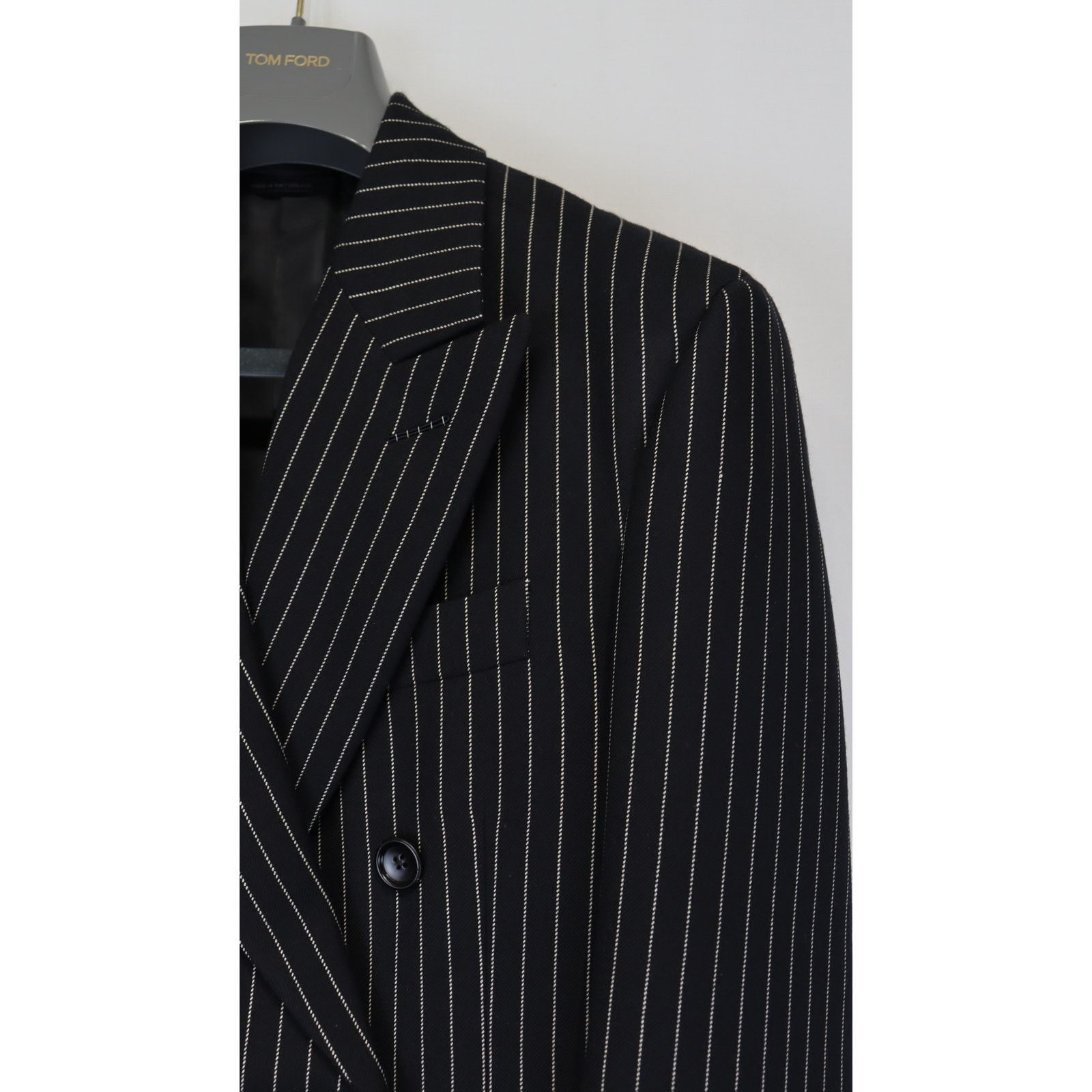 Tom Ford o1rshd1 Cooper Stripe Blazer Jacket in Black/White Size US S / EU 44-46 / 1 - 7 Thumbnail