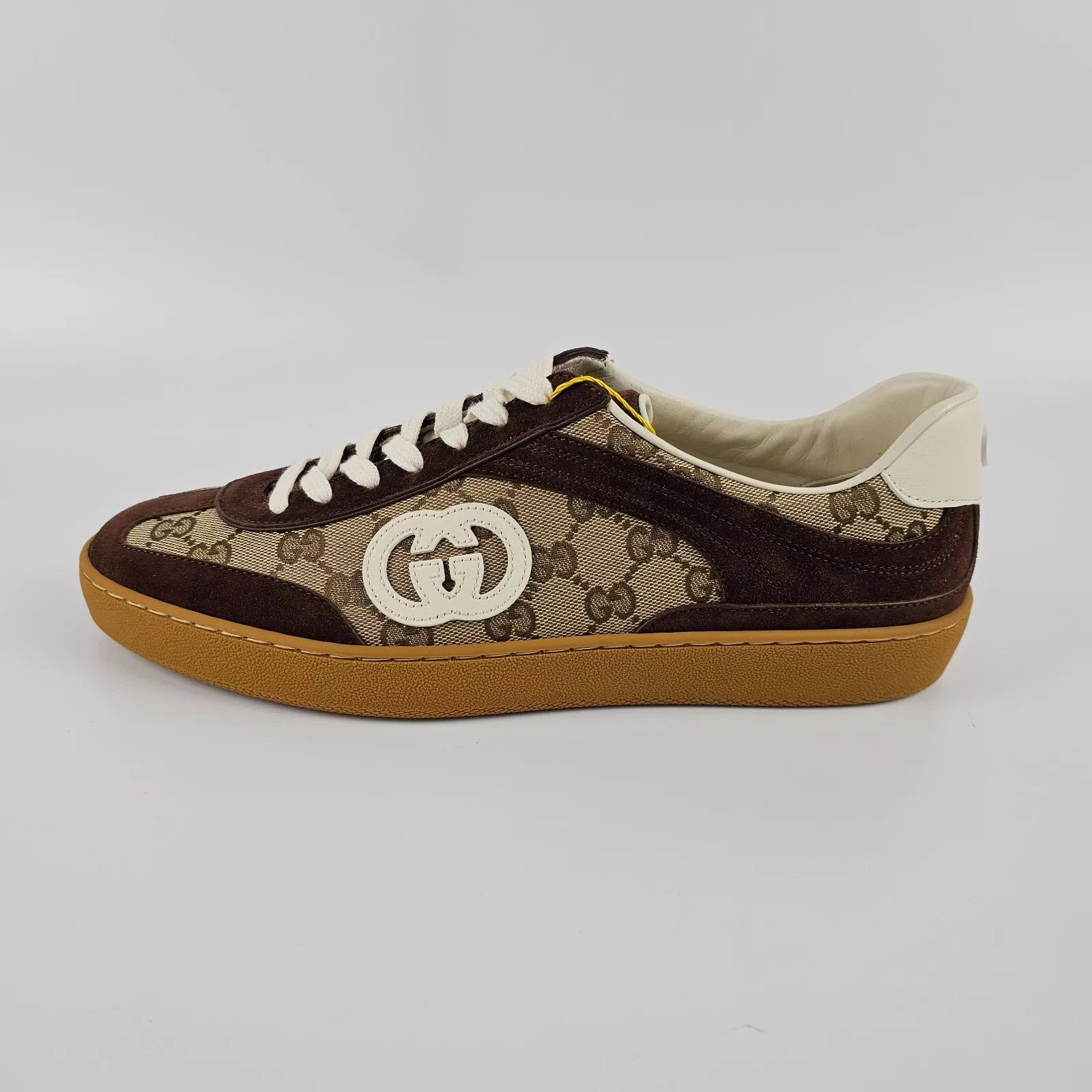 Gucci GUCCI Men's Interlocking G75 Dark Brown Suede Sneakers Size US 5 / EU 37 - 4 Thumbnail