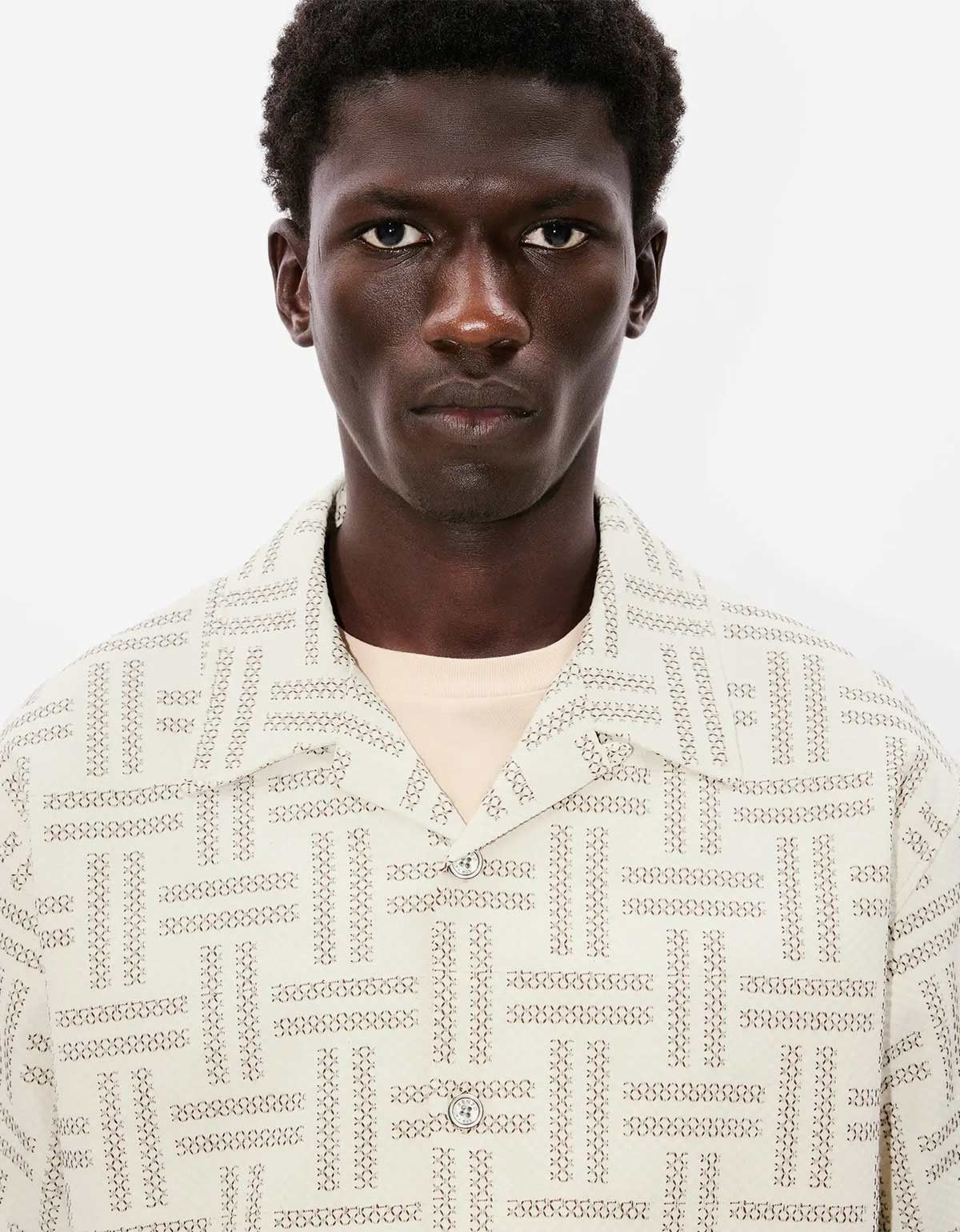 Kenzo Kenzo Weave Tan Hawaiian Shirt Size US S / EU 44-46 / 1 - 6 Thumbnail
