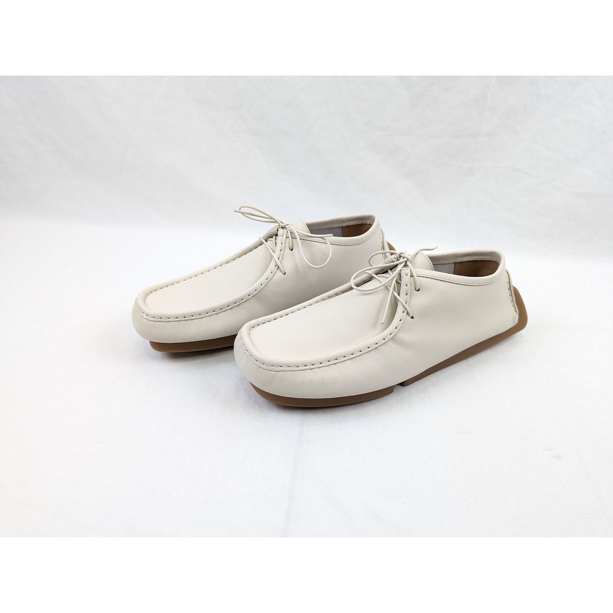Bottega Veneta o1rshd1 Calf Pelle Scarpa Chester Shoes in Cream Size US 9 / EU 42 - 20 Thumbnail
