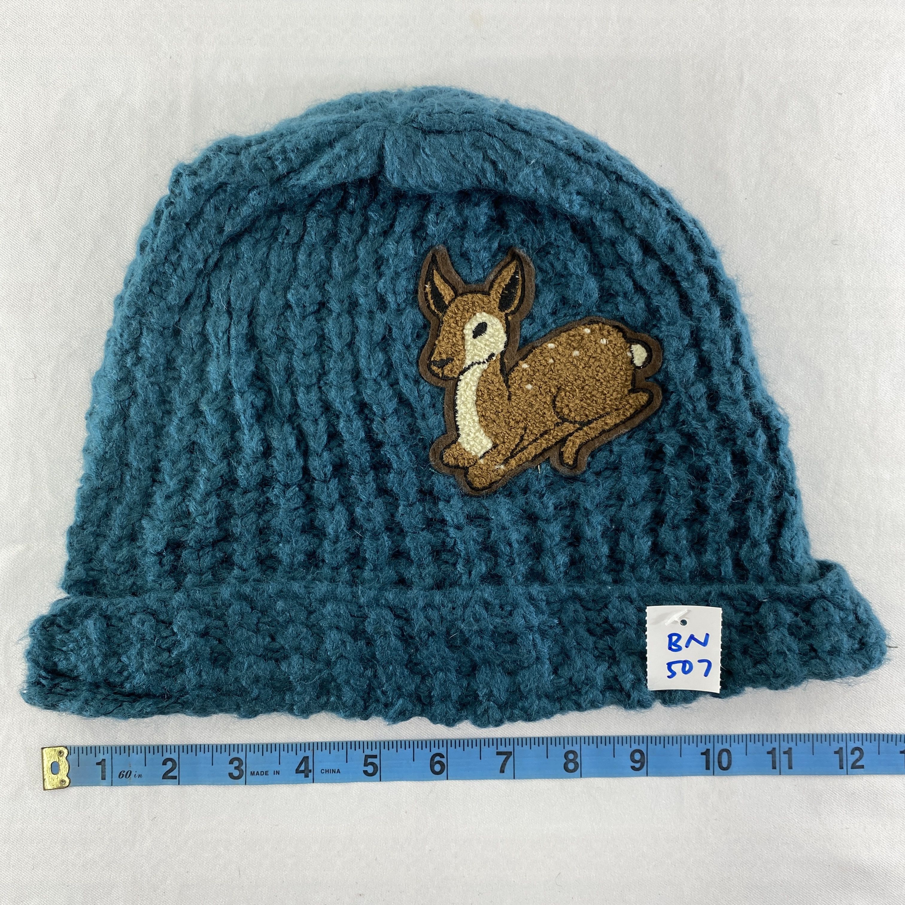 Japanese Brand Grace Deer Embroidery Snow Cap Hat Beanie -BN507 Size ONE SIZE - 4 Thumbnail