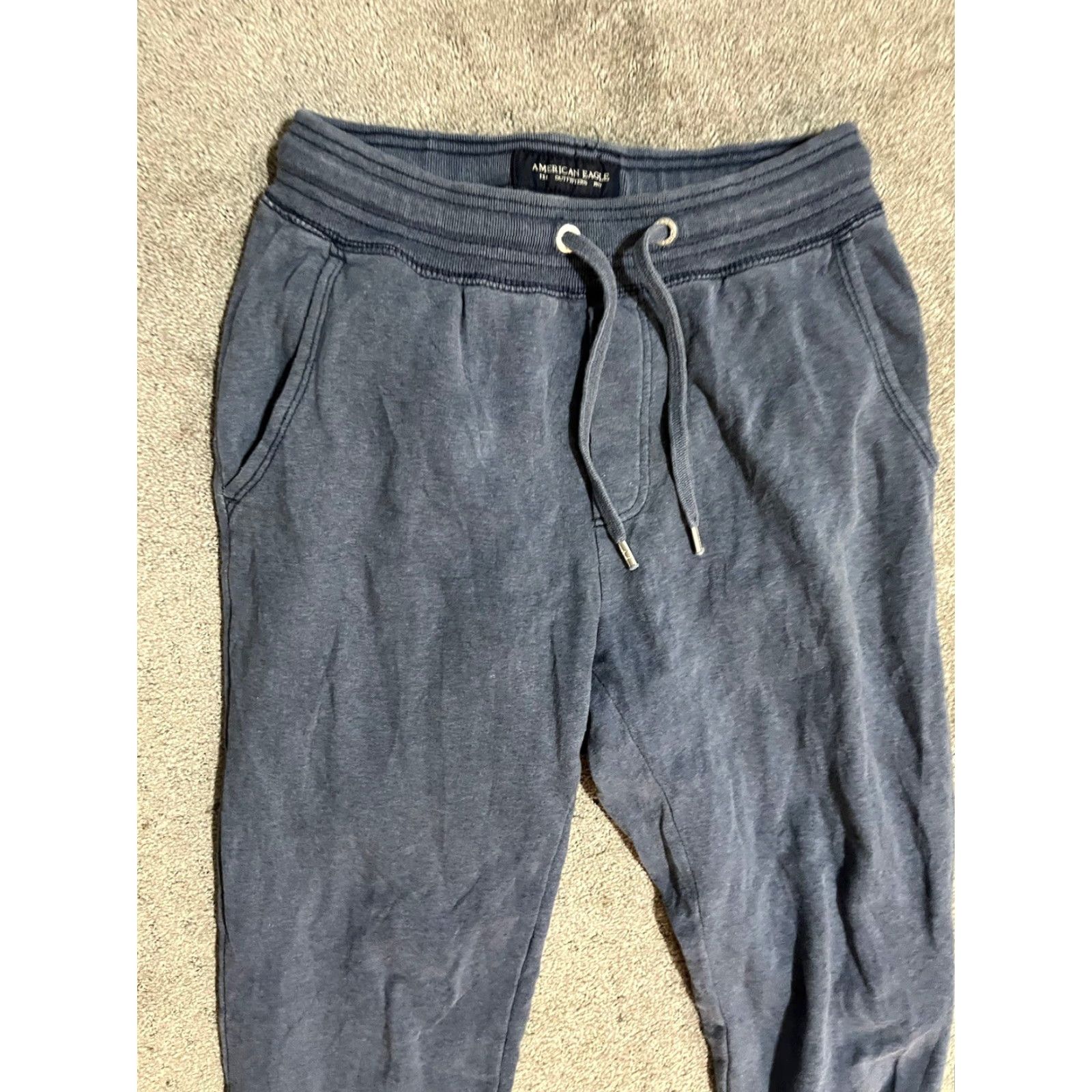 Vintage VINTAGE American Eagle Jogger Pants Men XS Blue Cotton Blend Activewear Casual Travel Size US 27 - 3 Thumbnail