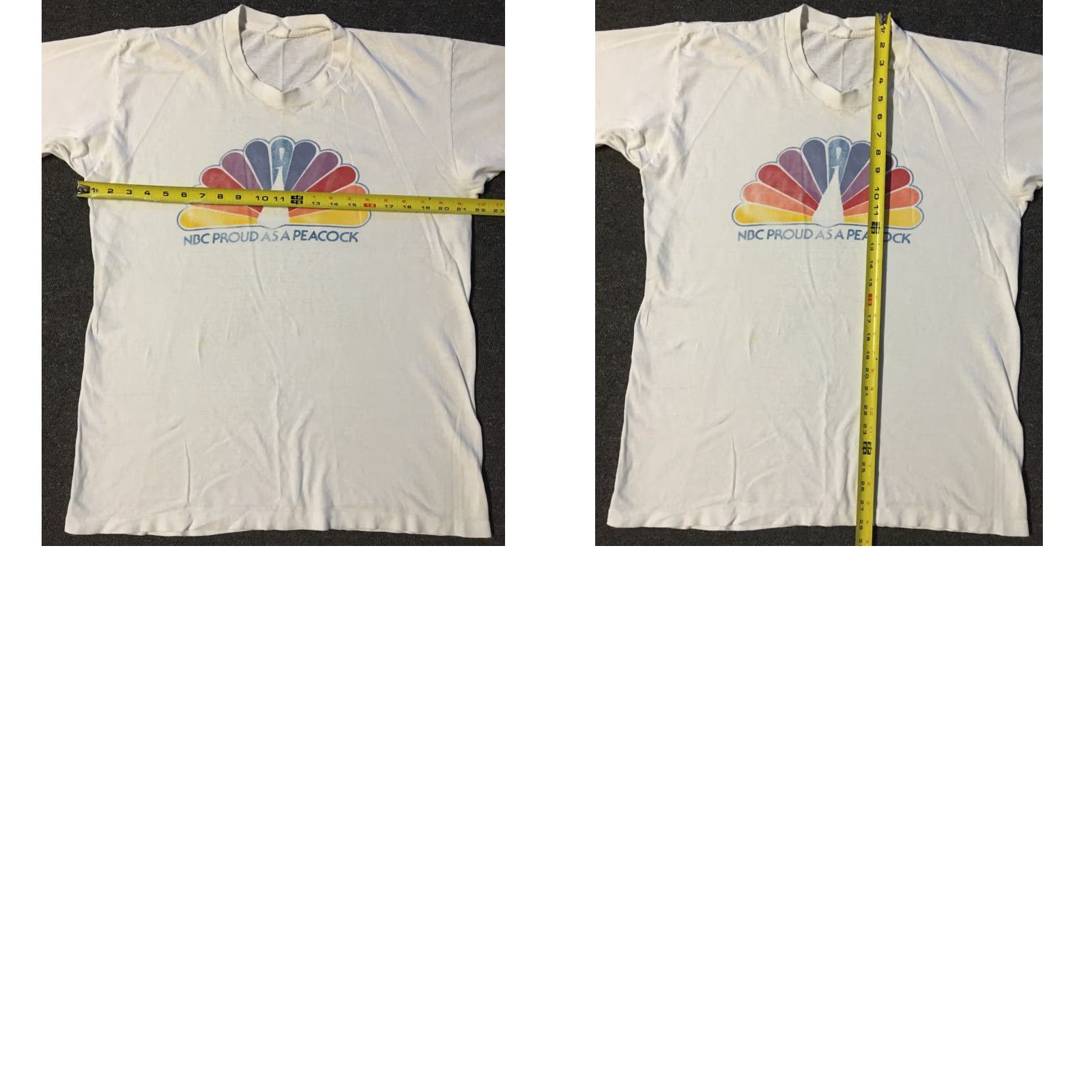 SAS VINTAGE NBC Proud As A Peacock TV Network Promo Shirt L USA White Mens T-Shirt 80s 90s TV Movie Cartoon Humor Retro Rock Size US L / EU 52-54 / 3 - 8 Thumbnail