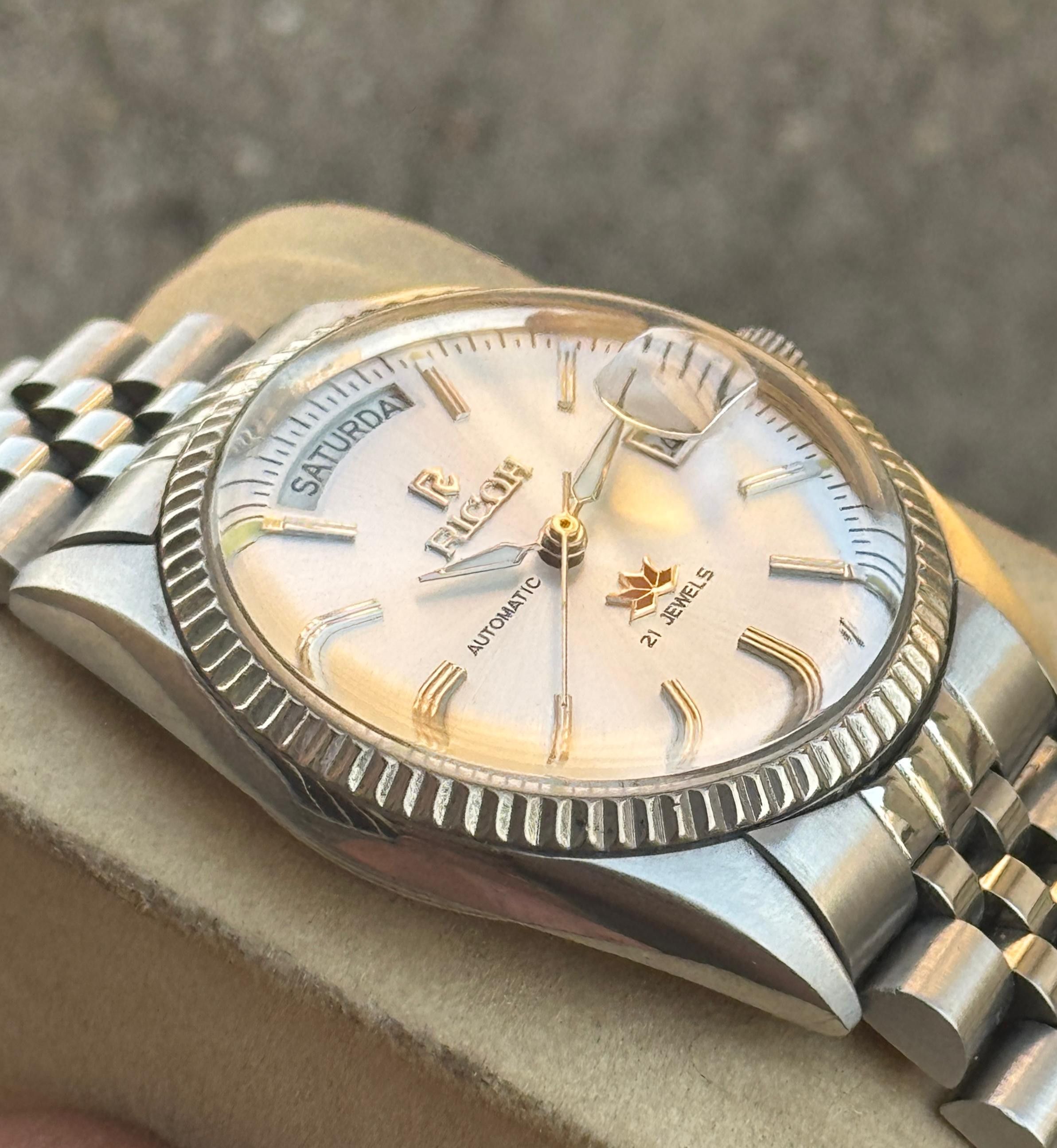 Other Vintage Ricoh President Automatic Silver Dial Size 36 - 5 Thumbnail