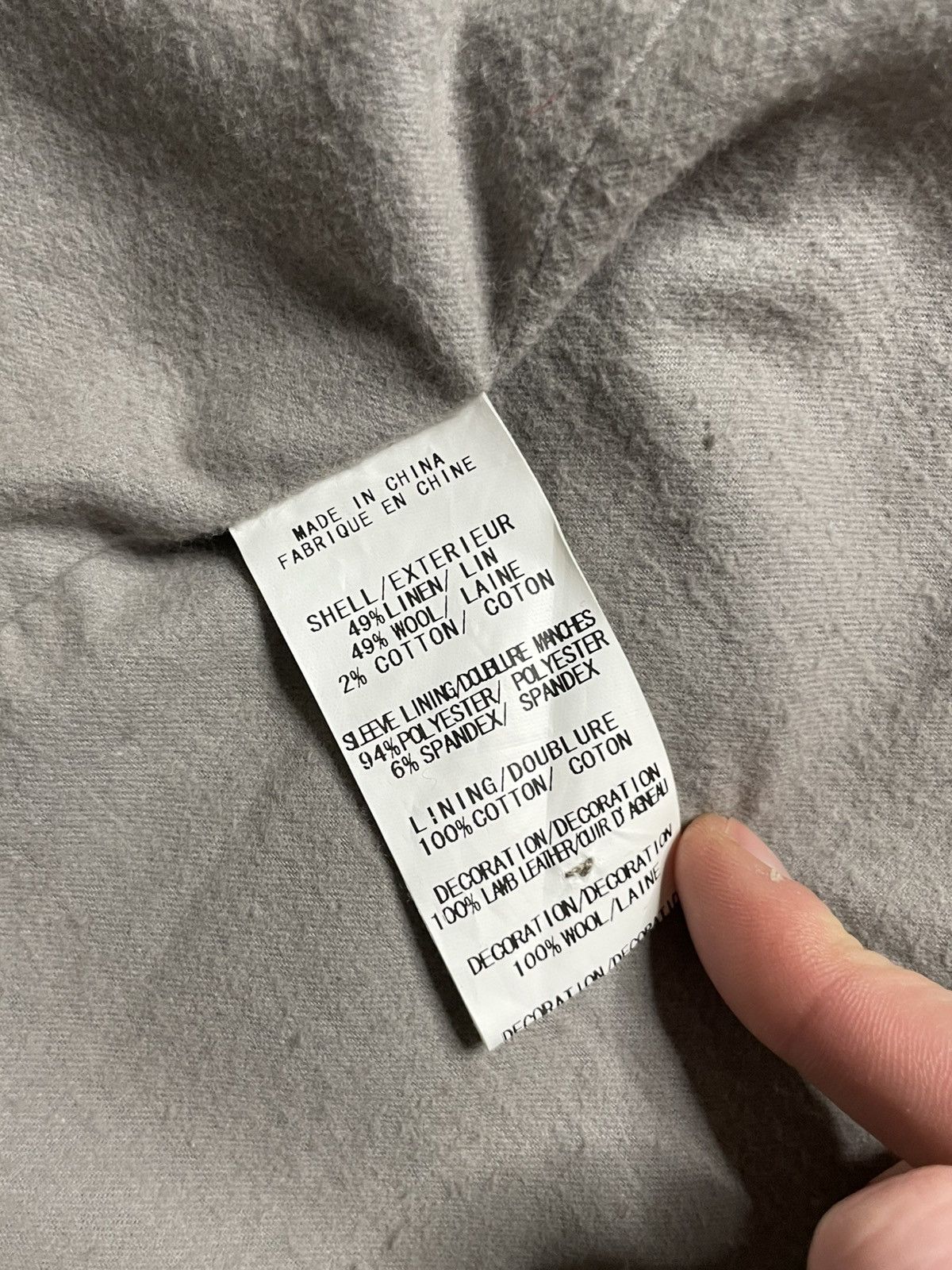 Helmut Lang Archive 2012 Helmut Lang Coat Leather Sleeve Woman‘s Size S Size S / US 4 / IT 40 - 11 Thumbnail