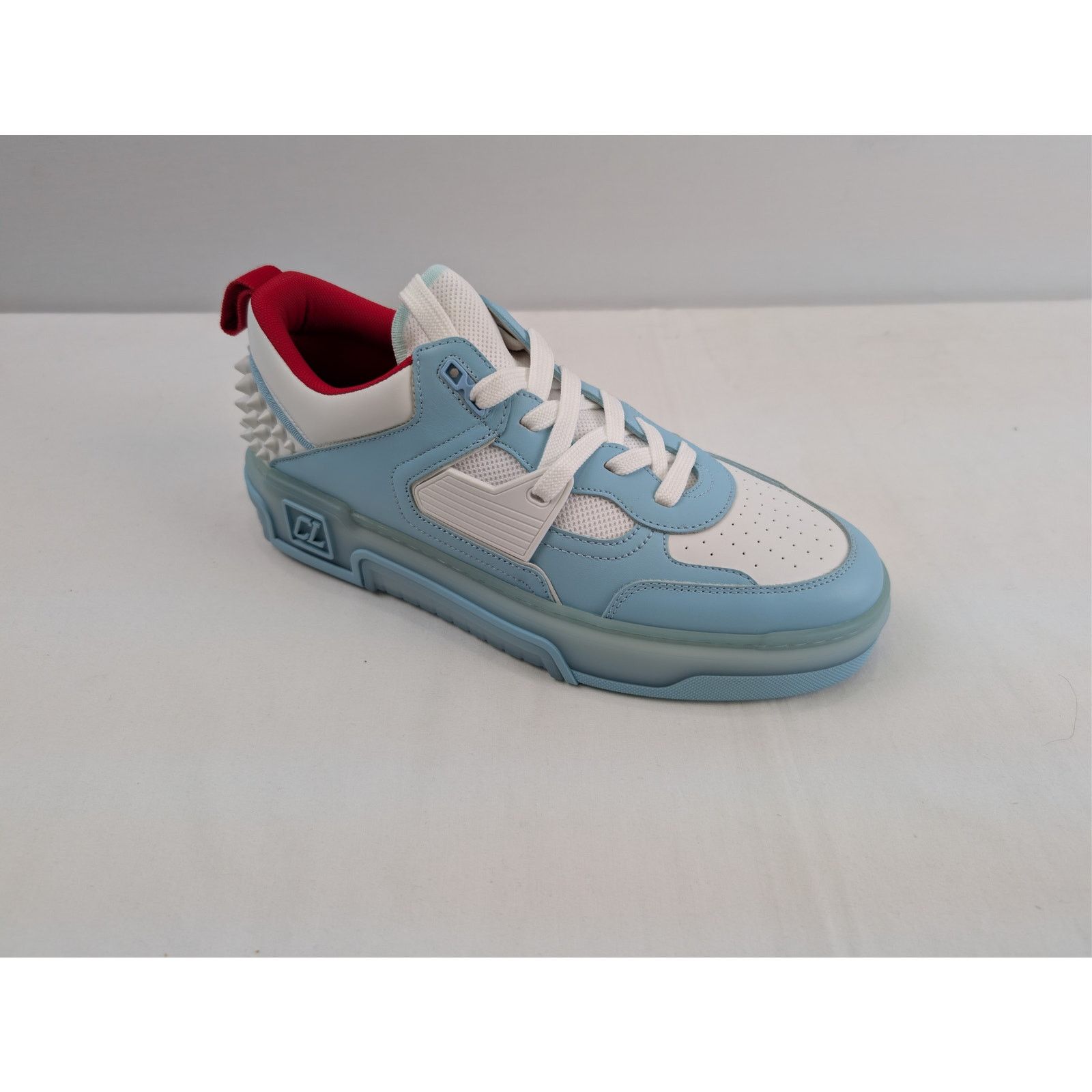 Christian Louboutin o1rshd1 Astroloubi low-top sneaker in light blue and white Size US 12 / EU 45 - 3 Thumbnail