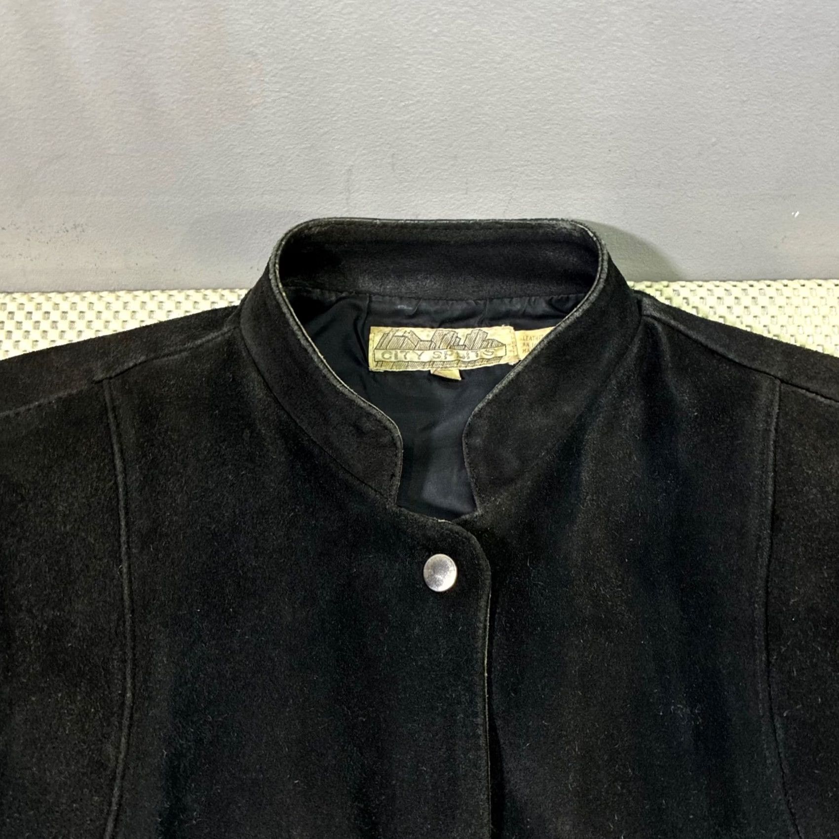 Vintage VINTAGE CITY SPITS Suede Knit Bomber Jacket Black Women M Snap Front Retrospective Casual Jacket Mens? Size M / US 6-8 / IT 42-44 - 5 Thumbnail