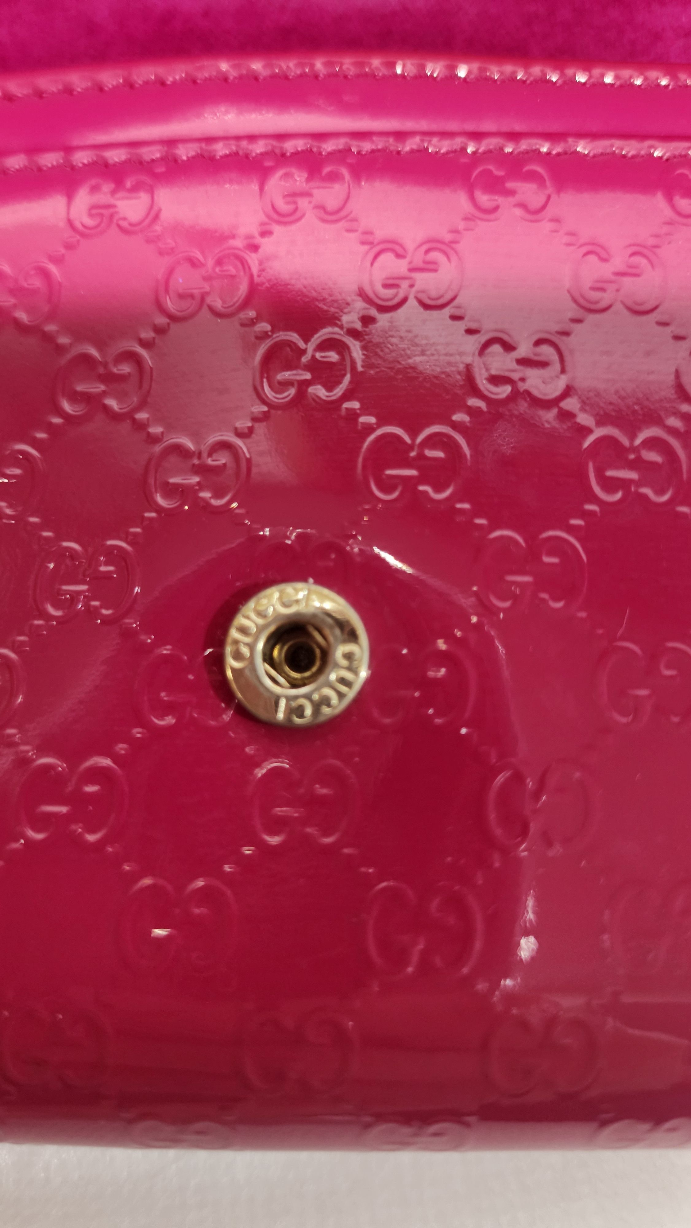 Gucci Gucci Fuscia Patent Microguccissima Long Wallet Hot Pink Size ONE SIZE - 16 Thumbnail