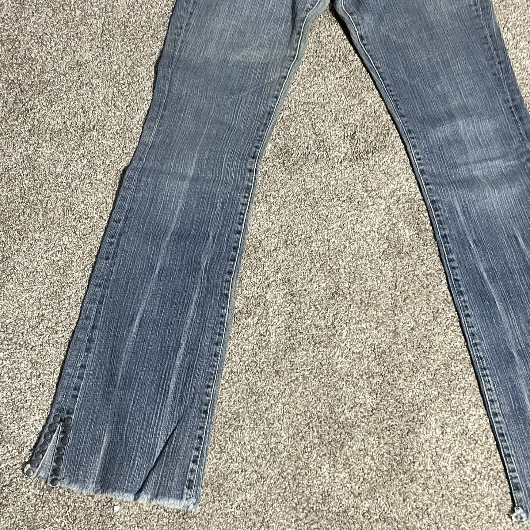 Vintage VINTAGE People4Peace Jeans Womens 28 Regular Cotton Blend Blue USA Straight 28x32 Womens Size 28" / US 6 / IT 42 - 3 Thumbnail