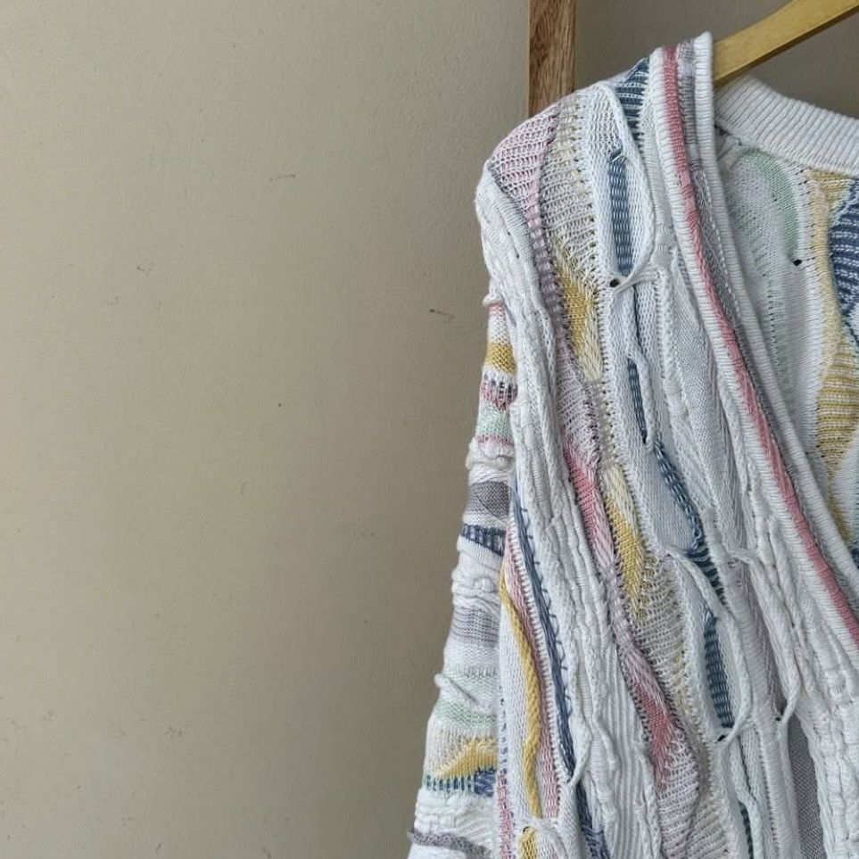 Vintage Emaroo 3D Knitted Cardigan Coogi Style Size US L / EU 52-54 / 3 - 3 Thumbnail