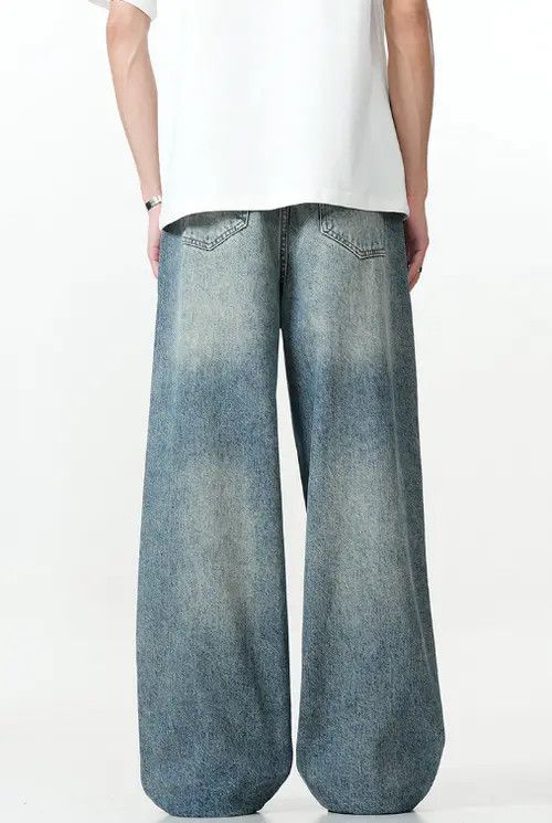 VIBE American retro street loose wide-leg casual straight jeans Size US 32 / EU 48 - 5 Thumbnail