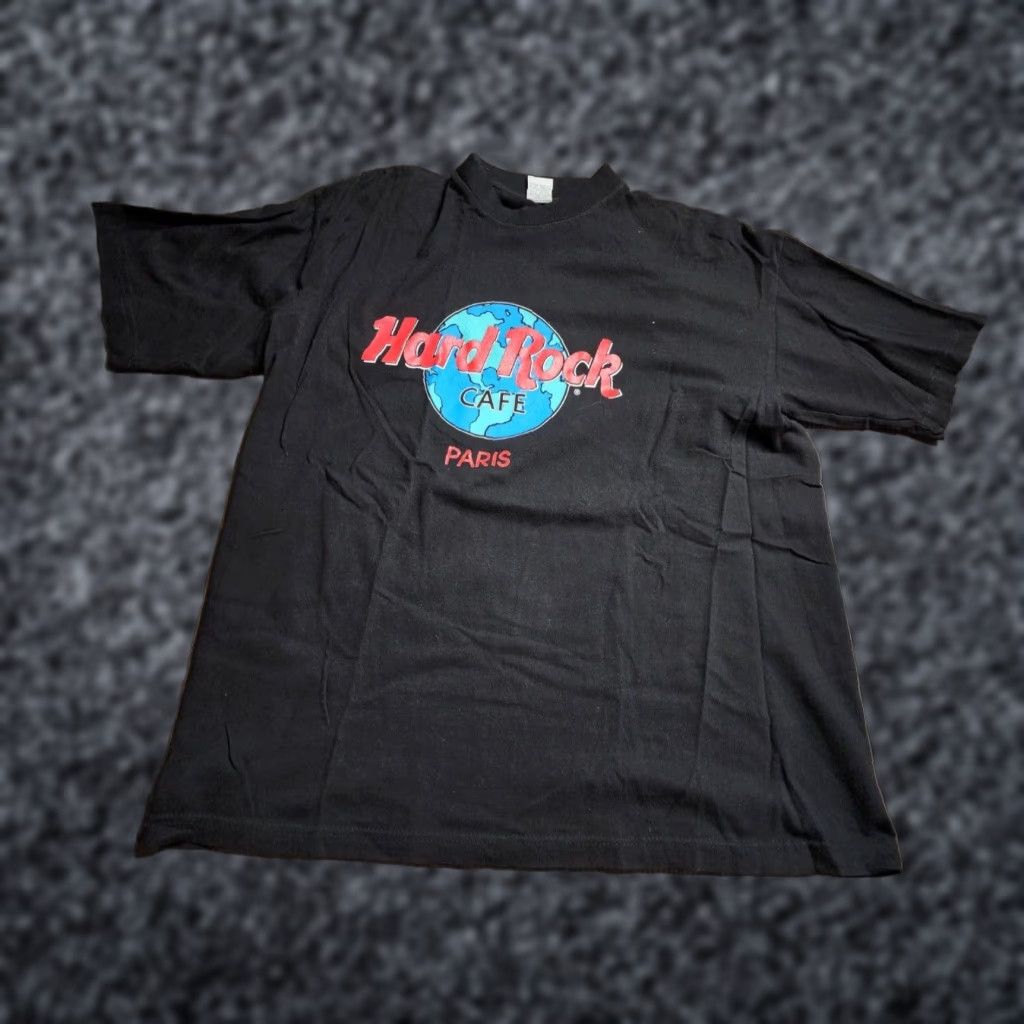 Hard Rock Cafe VINTAGE Hard Rock Cafe Black Paris Graphic Tee Mens M Short Sleeve Cotton T Shirt Rock Music Size US M / EU 48-50 / 2 - 1 Thumbnail