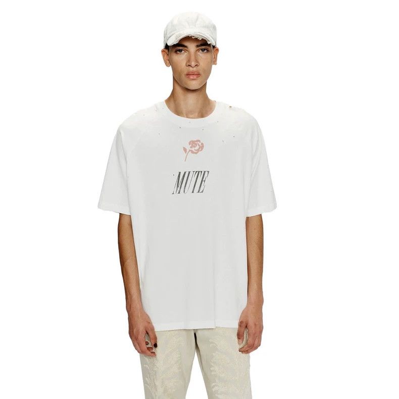 Song For The Mute Song For The Mute rose print distressed short sleeve Size US M / EU 48-50 / 2 - 7 Thumbnail