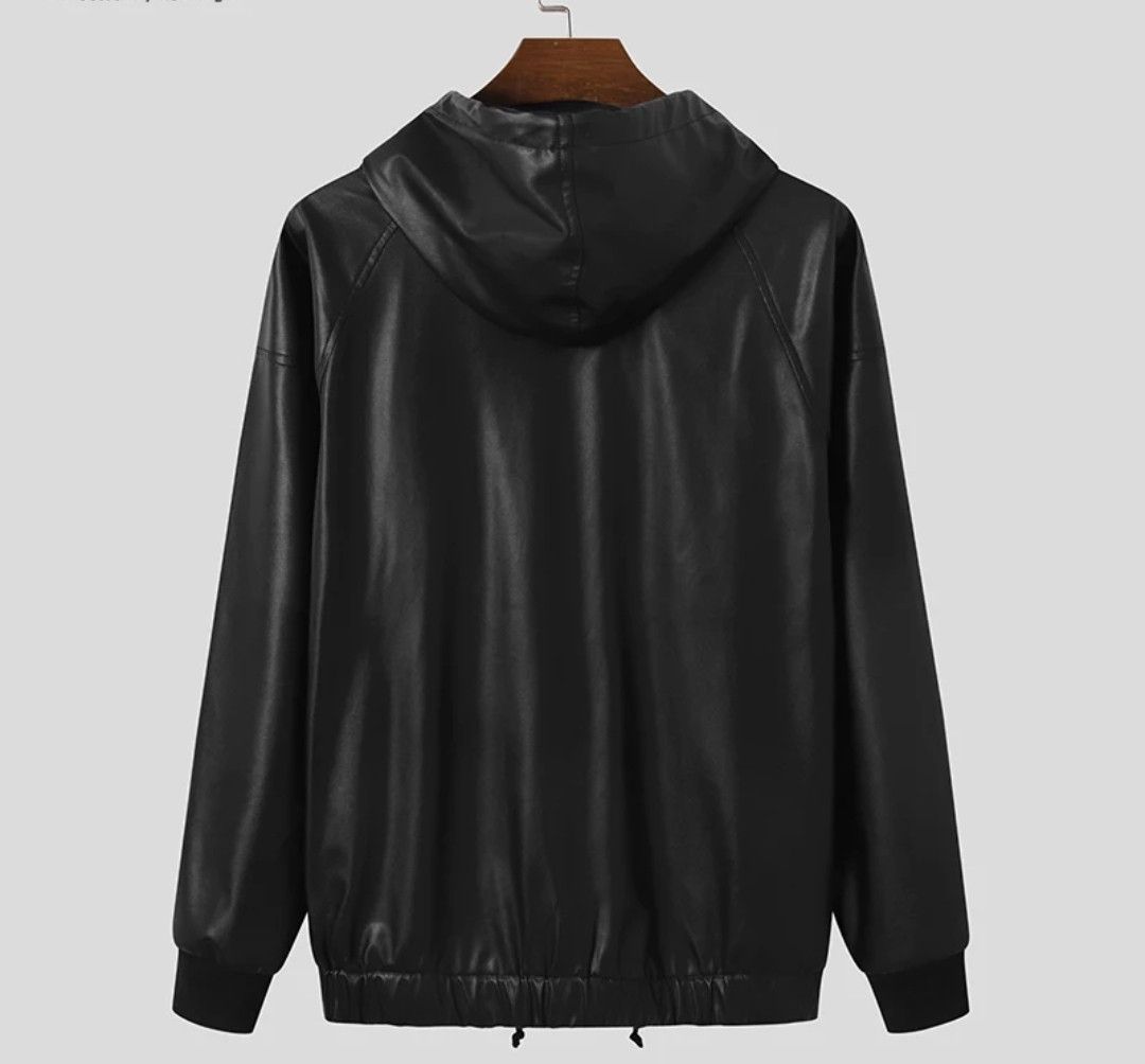 Vintage Reflective PU Leather Hooded Hoodies Size US S / EU 44-46 / 1 - 2 Thumbnail