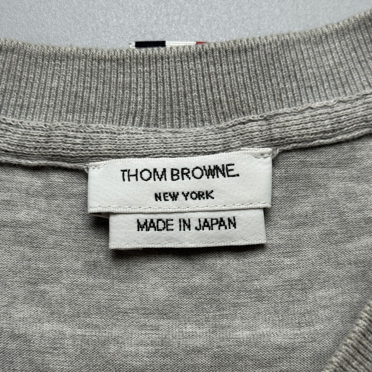 Thom Browne Thom Browne - RWB Grey Side Slit Tshirt Size S / US 4 / IT 40 - 8 Thumbnail