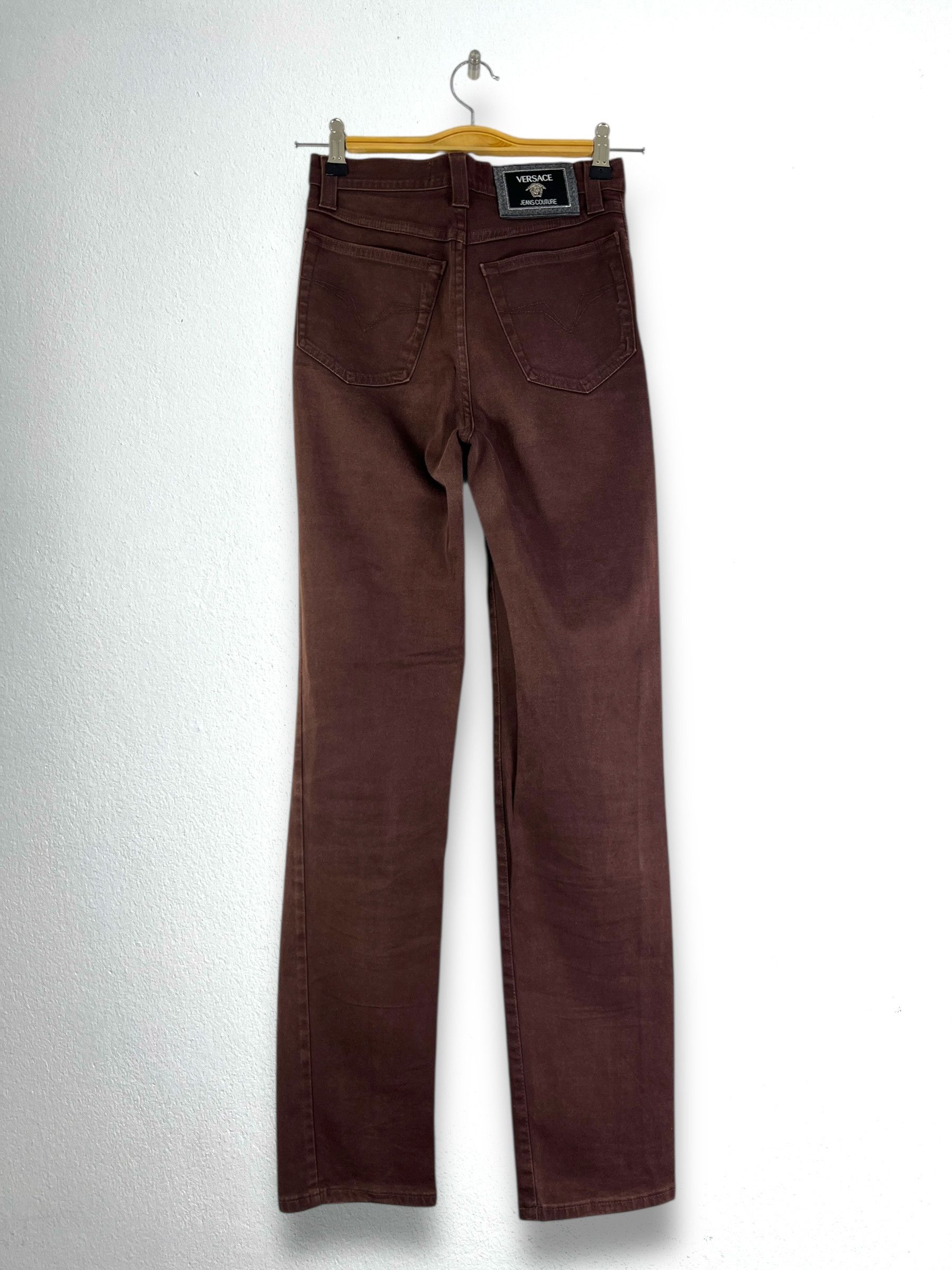 Versace Jeans Couture VERSACE Jeans Couture Brown Denim GTMP221 Size 27" / US 4 / IT 40 - 1 Thumbnail