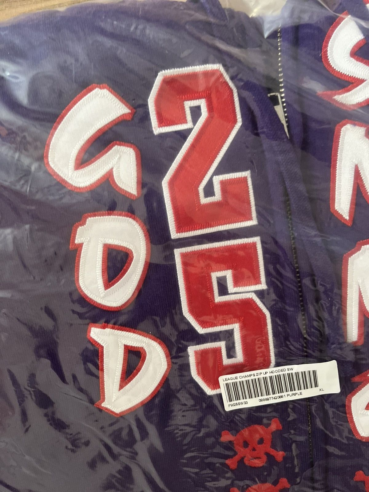 Supreme Supreme League Champs Zip Up Hooded Sweatshirt Size US XL / EU 56 / 4 - 5 Thumbnail