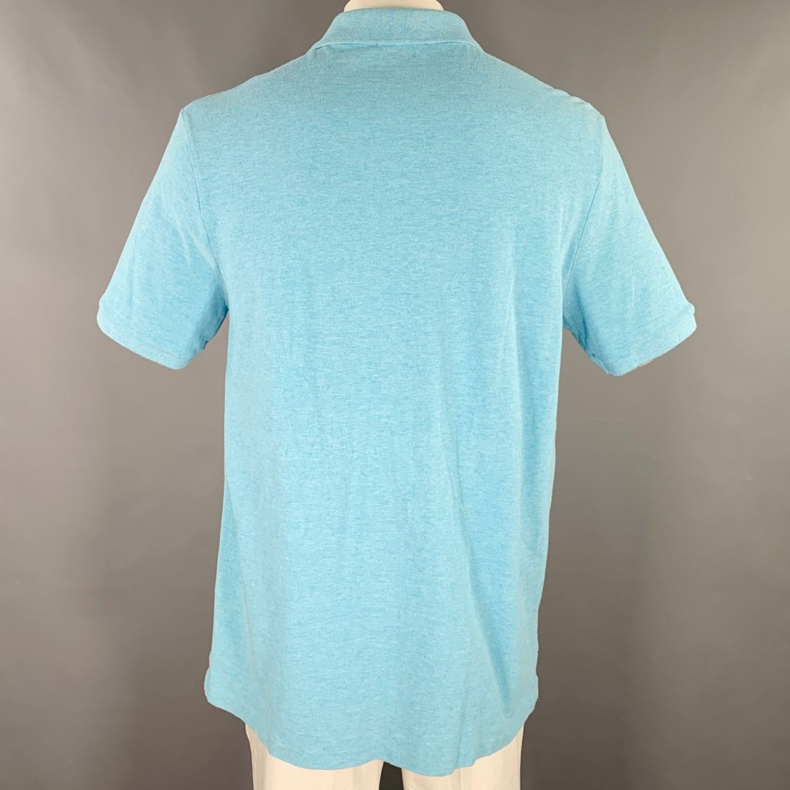 Polo Ralph Lauren Size XL Blue Heather Cotton Half Placket Polo Size US XL / EU 56 / 4 - 3 Thumbnail