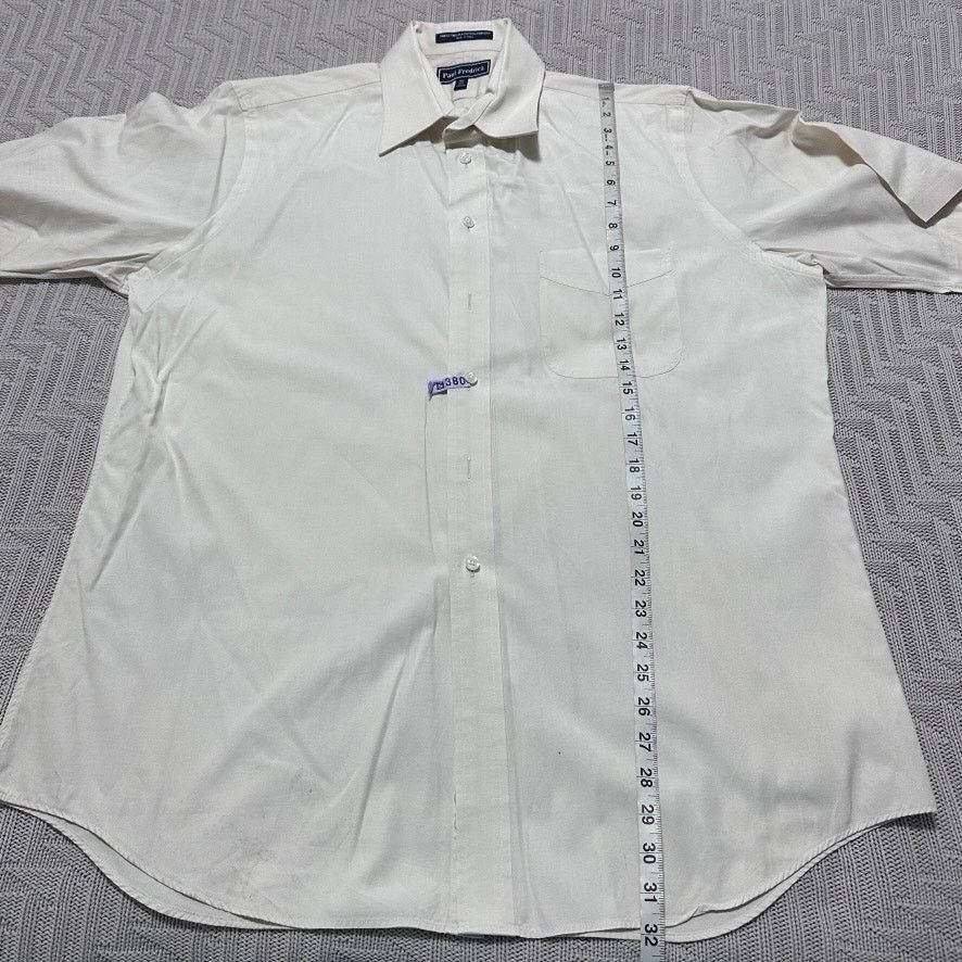 Paul Fredrick Paul Frederick cream short sleeve button down size 16.5 Size US L / EU 52-54 / 3 - 6 Thumbnail