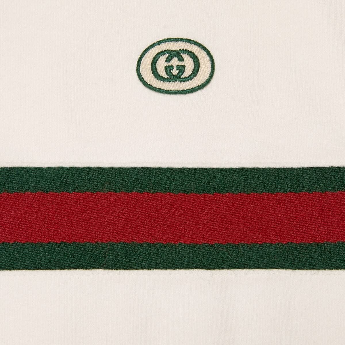 Gucci o1mt1gz0725 Jersey Jogging pant With Web in White Size US 32 / EU 48 - 7 Thumbnail