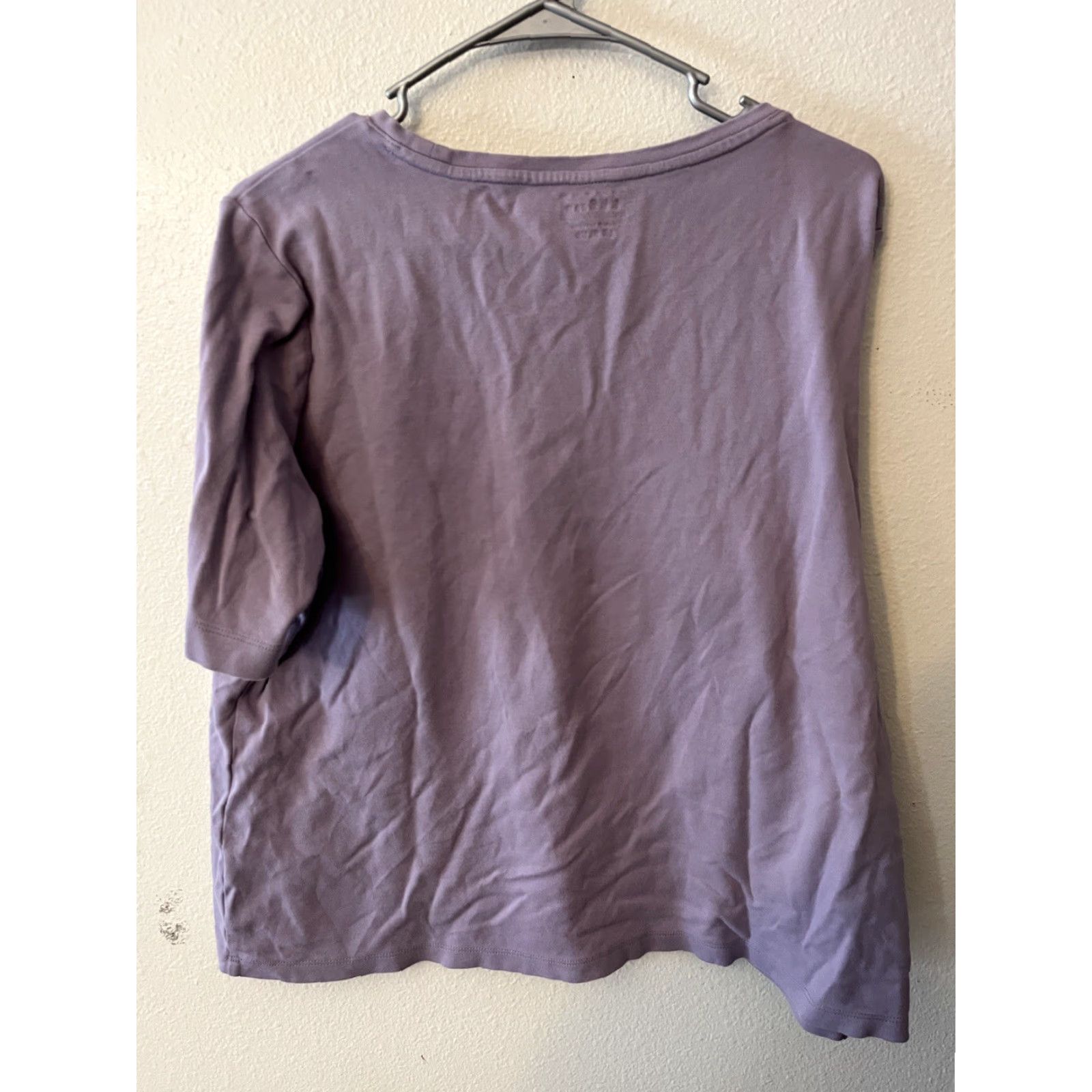 Vintage VINTAGE? No, LL Bean Shirt Women 1X Purple 100% Cotton Crew Neck Short Sleeve T-Shirt Plus Size Womens, Basic, Casual, All Seasons Size XL / US 12-14 / IT 48-50 - 2 Thumbnail