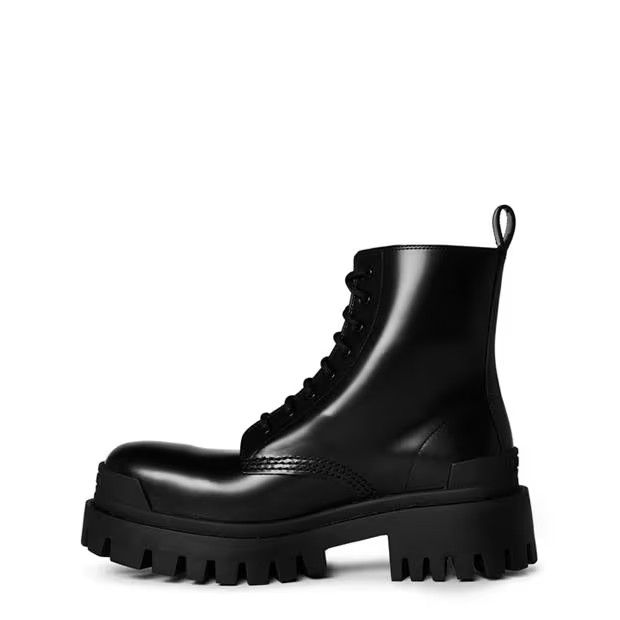 Balenciaga o1g2r1mq0924 Strike Lace Up Boots in Black Size US 6 / IT 36 - 2 Thumbnail