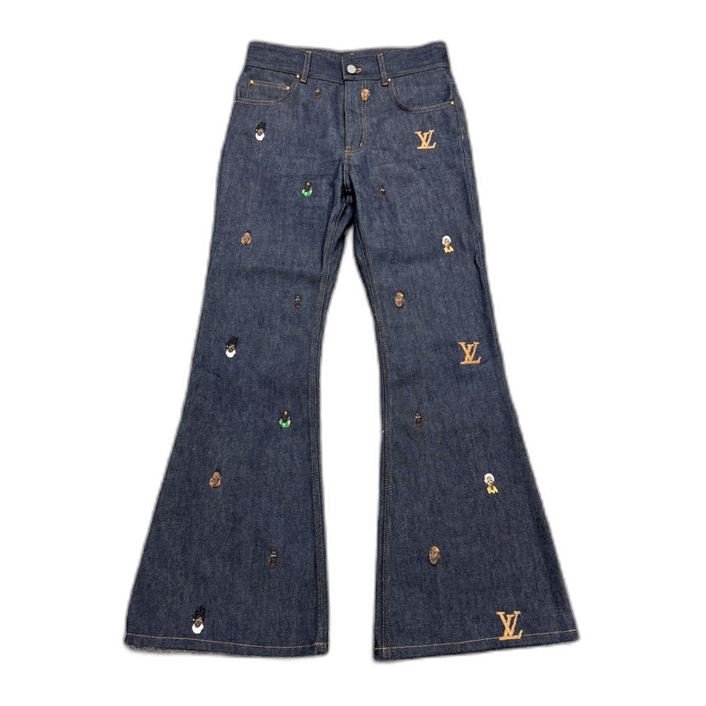 Louis Vuitton Louis Vuitton Embroidered Denim Pants Size 26-yf Size US 26 / EU 42 - 1 Thumbnail