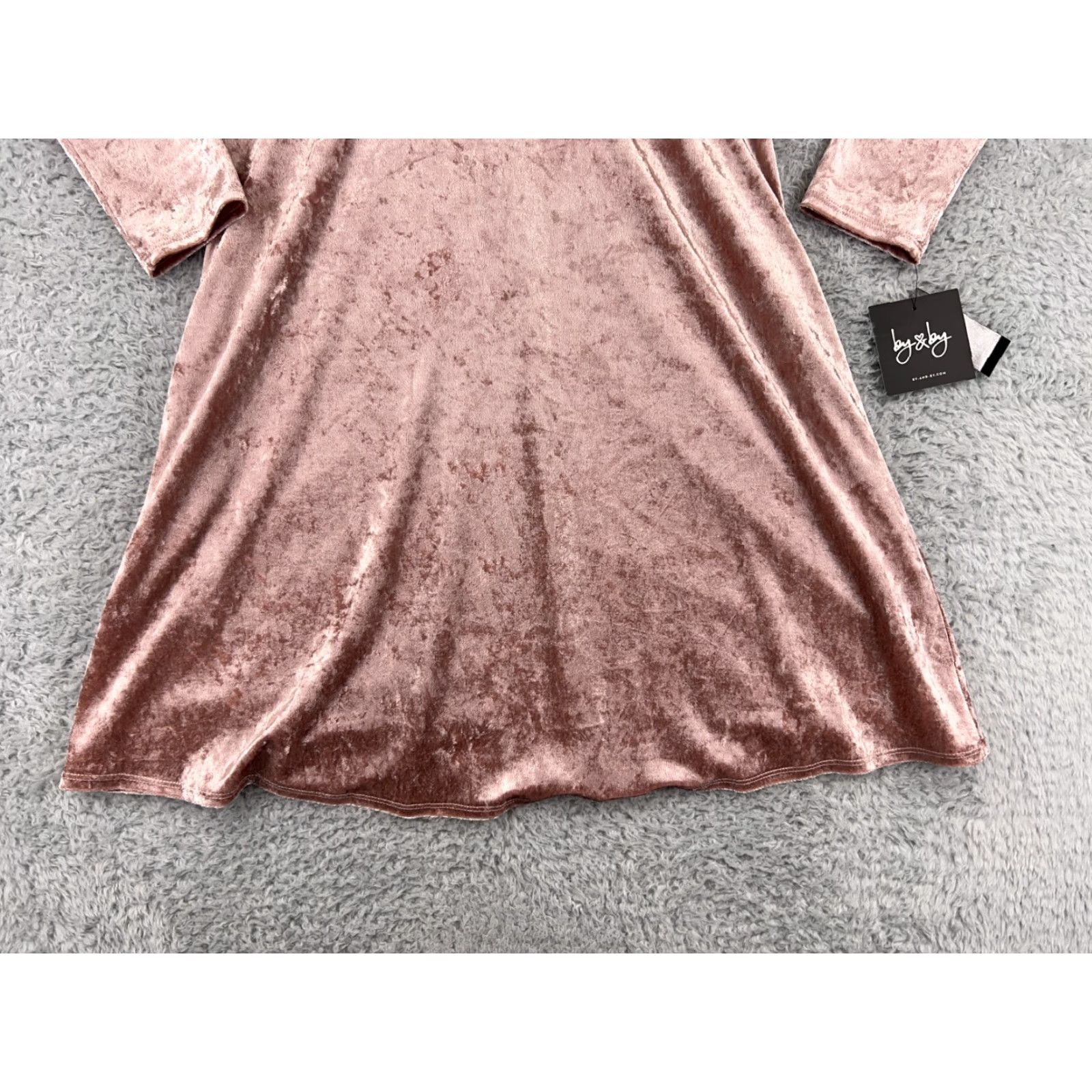 Vintage VINTAGE ByxBy Dress Womens Pink 90s Mini 3/4 Sleeve V-Neck Polyester Size M / US 6-8 / IT 42-44 - 6 Thumbnail