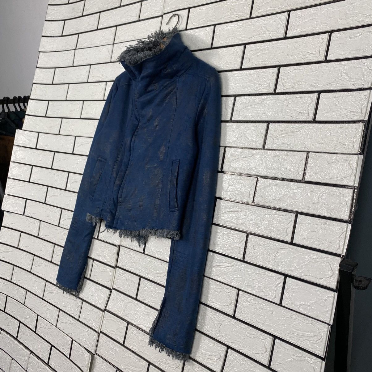 Japanese Brand Cropped Parachute Leather Jacket Spiralgirl Faux Fur Blanket Size M / US 6-8 / IT 42-44 - 3 Thumbnail