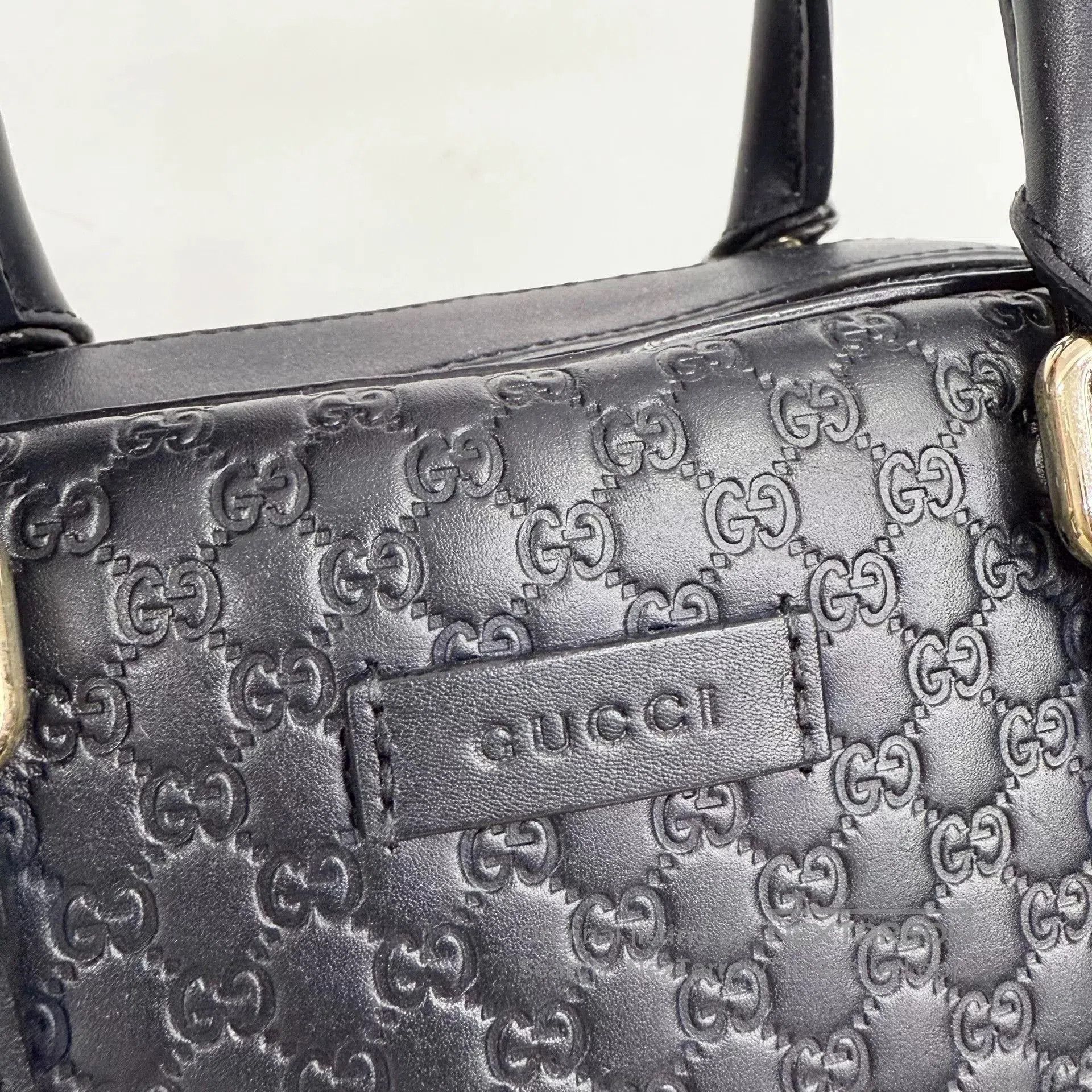 Gucci Gucci GG Embossed Leather Boston Bag. Size ONE SIZE - 4 Thumbnail