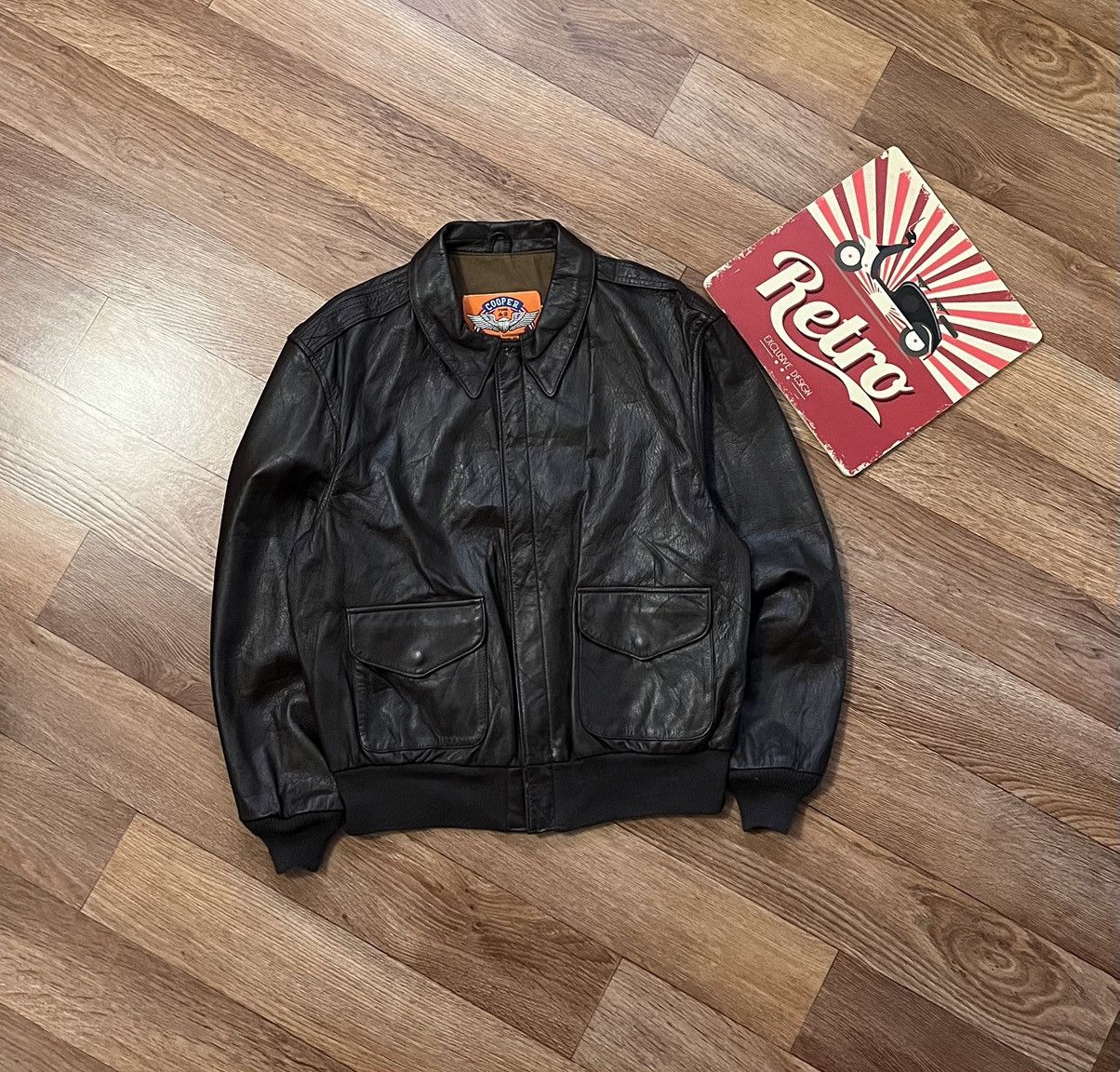 Cooper Vintage Cooper A2 Leather Aviator Jacket Size US M / EU 48-50 / 2 - 1 Thumbnail