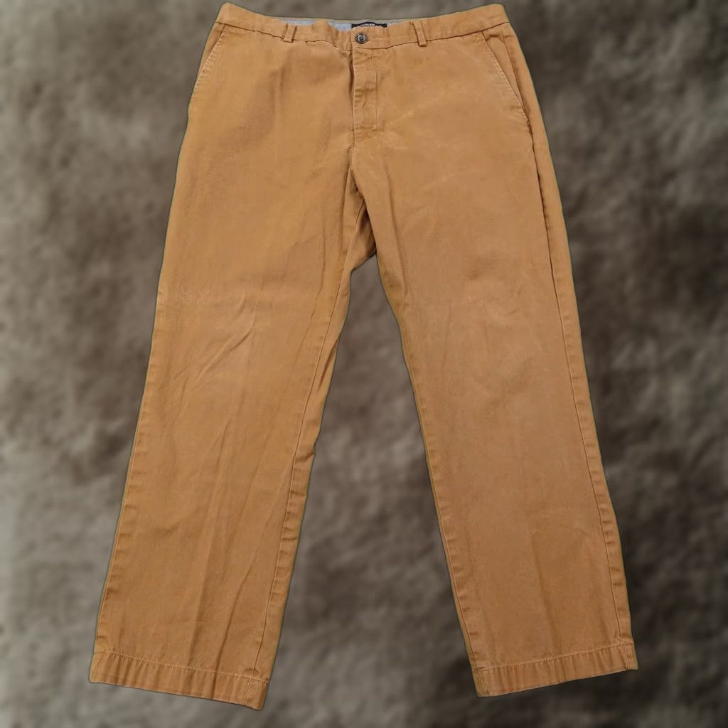 Banana Republic Banana Republic Pants Mens 38x30 Chino Flat Front Straight Leg Brown 100% Cotton Martin-Fit Casual Business Men Size US 38 / EU 54 - 1 Thumbnail
