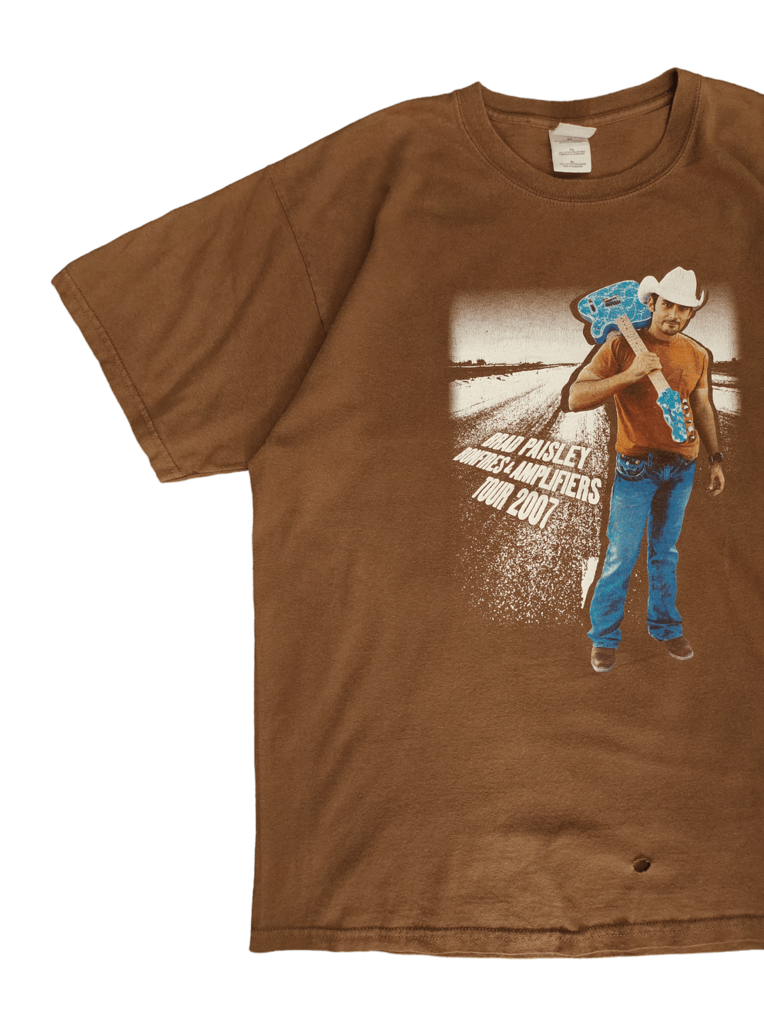Band Tees Vintage 00s Brad Paisley Bonfire & Amplifiers Tour T-Shirt Size US XL / EU 56 / 4 - 7 Thumbnail