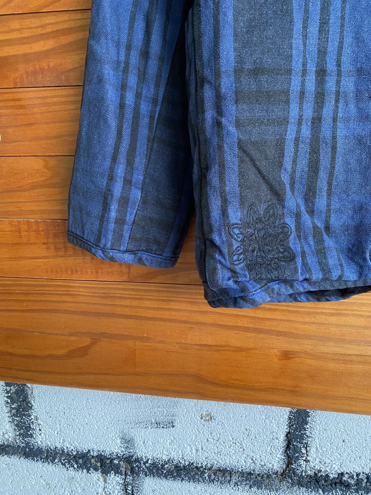 Japanese Brand Tokyo Hemp Connection Blue Plaid Lined Jacket Avant Garde Size US M / EU 48-50 / 2 - 12 Thumbnail