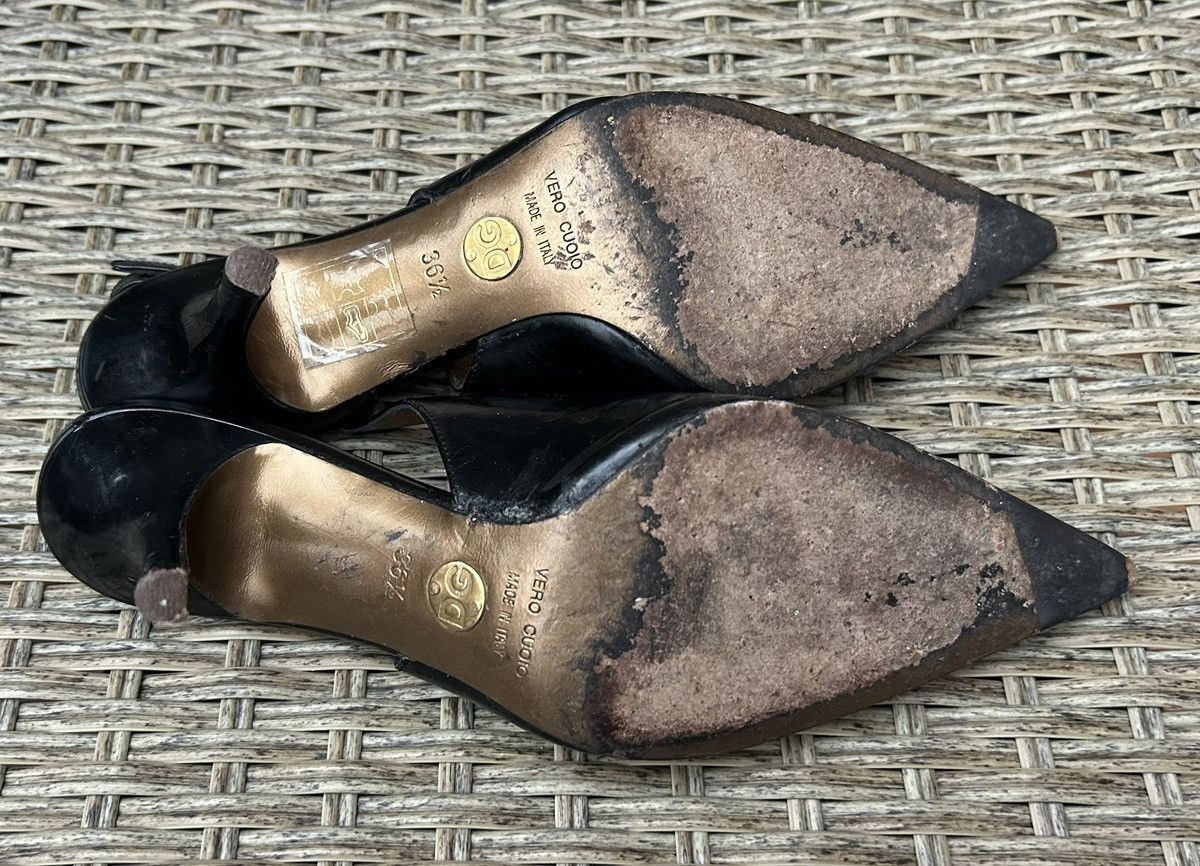 Dolce & Gabbana Dolce & Gabbana Patent Leather Pointed Toe Slingback Heels Size US 6.5 / IT 36.5 - 9 Thumbnail