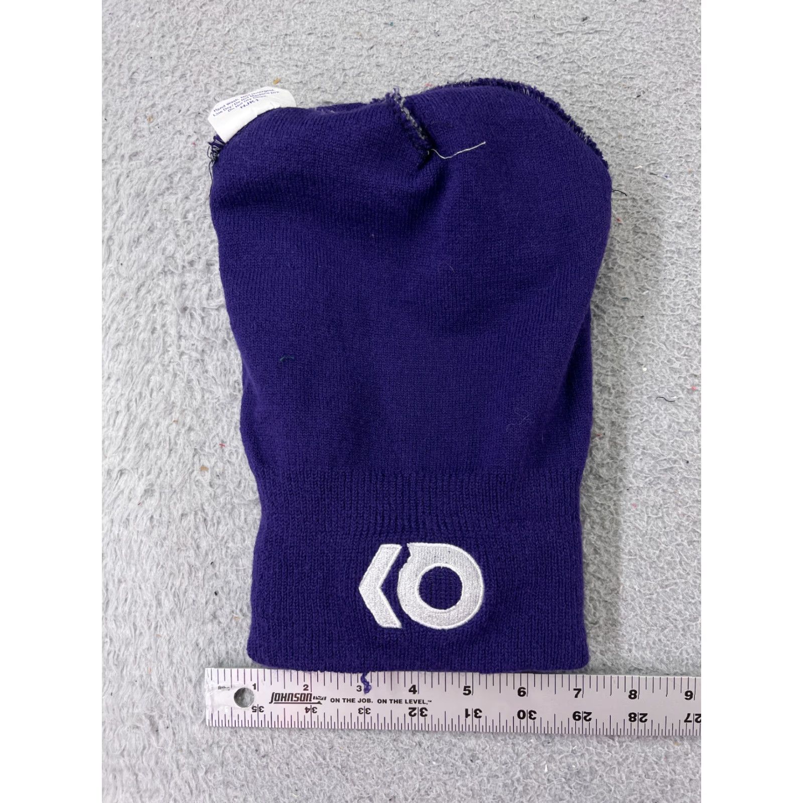 Vintage Capamerica Quick Base Beanie Toque Adult One Size Purple Gray Knit Acrylic Pom Made In USA Mens Womens Unisex Hat Size ONE SIZE - 6 Thumbnail