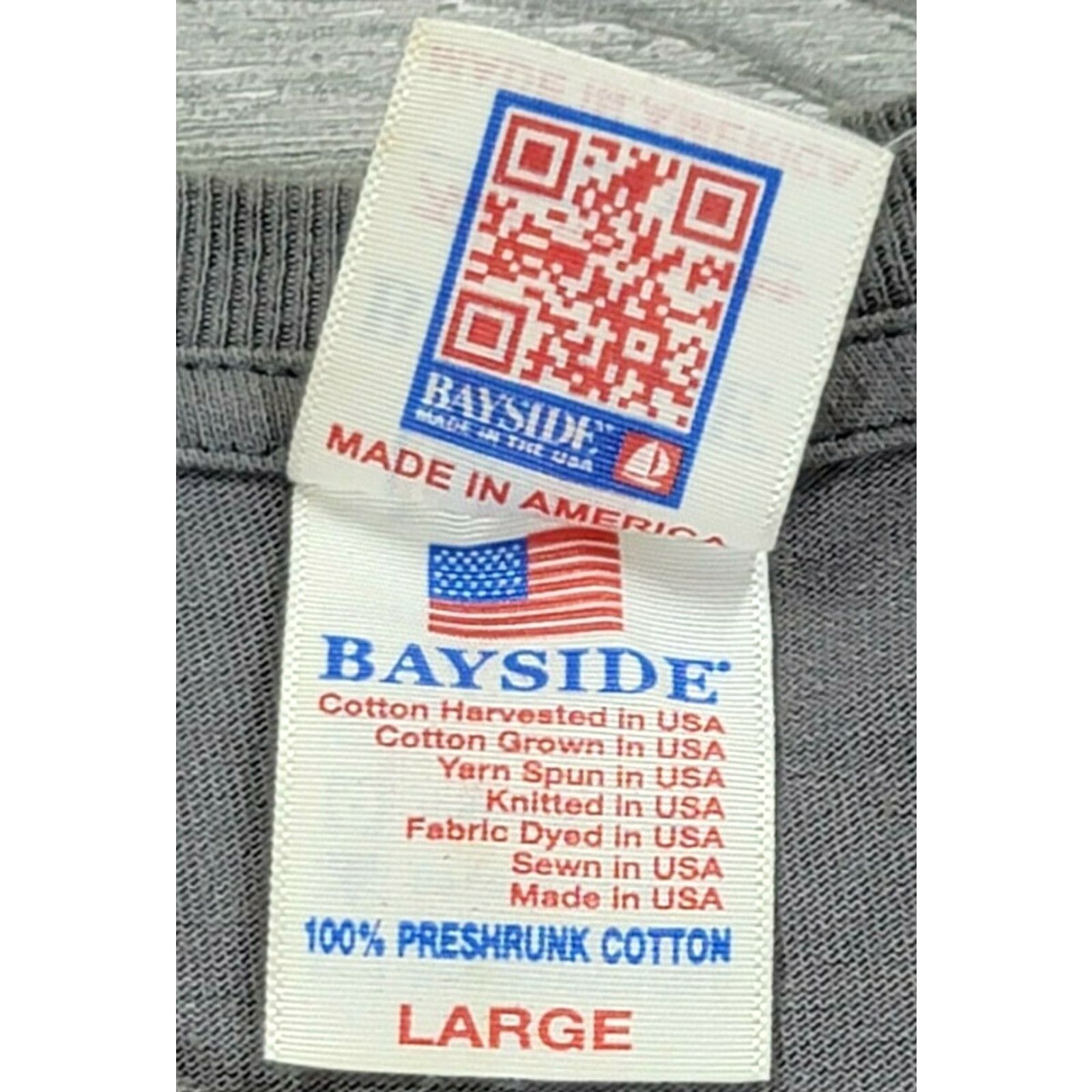 Vintage VINTAGE Bayside Shirt Adult L Gray 90s Just Work Heavyweight Oversized 100 cotton T-Shirt Mens L Size US L / EU 52-54 / 3 - 5 Thumbnail