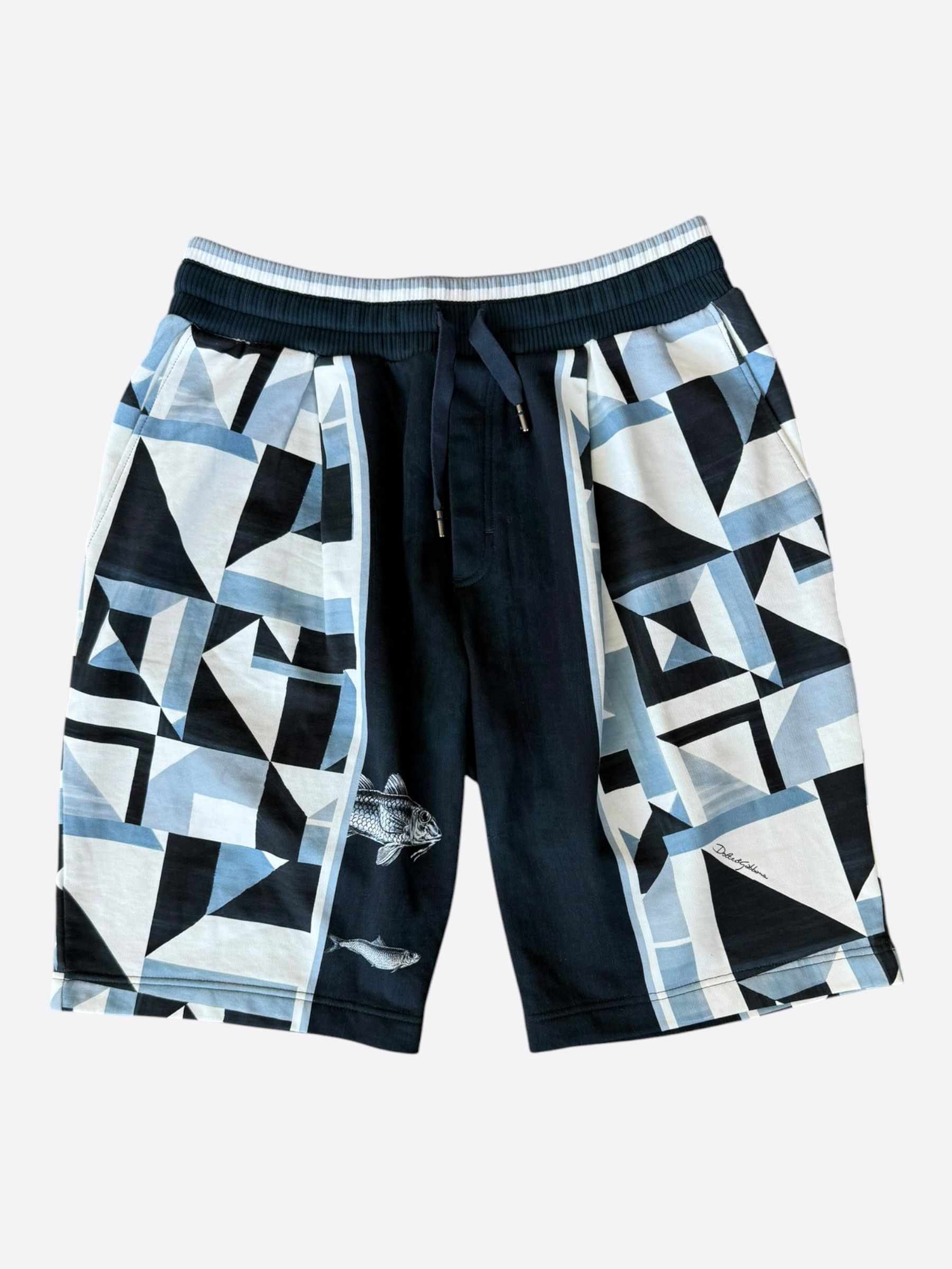 Dolce & Gabbana Dolce & Gabbana Black & Multicolor Geometric Shorts Size US 34 / EU 50 - 1 Thumbnail