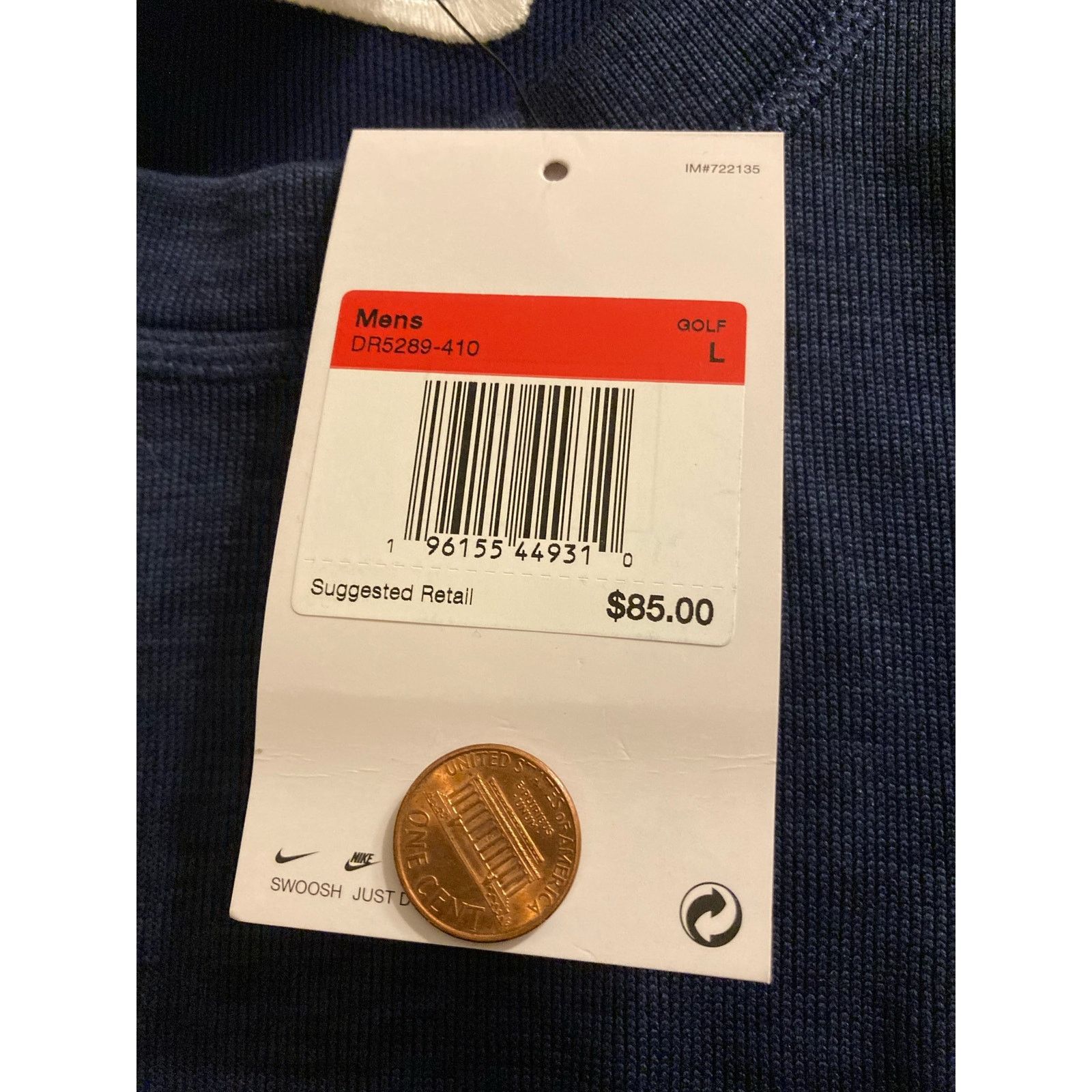 Nike Nike Men's DriFit Tour Golf Vest Navy Blue DR5289-410 Size L Size US L / EU 52-54 / 3 - 4 Thumbnail