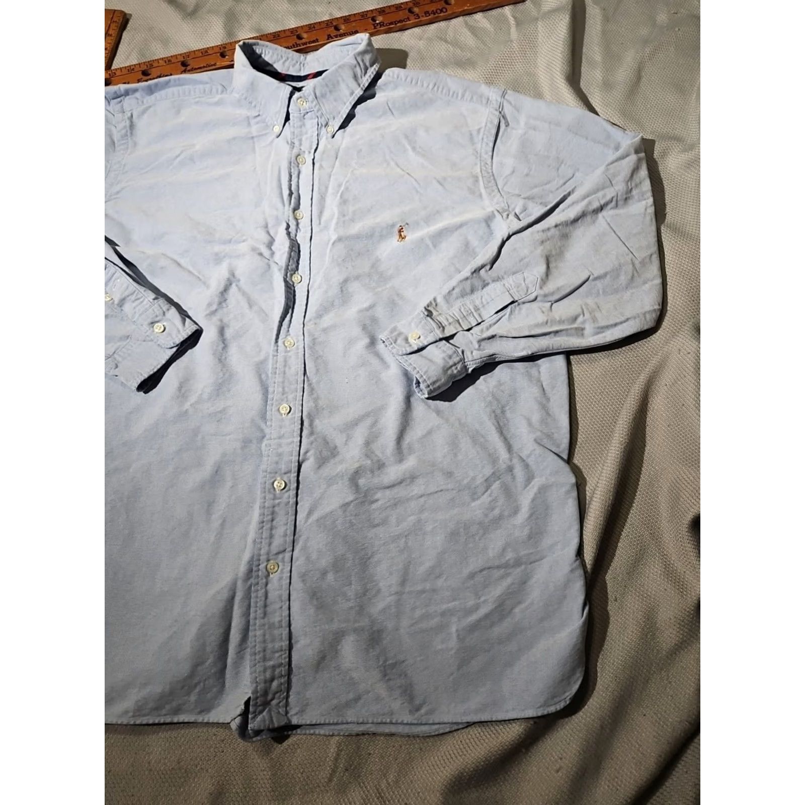 Polo Ralph Lauren Ralph Lauren Shirt Mens 2XB BIG Blue Button Preppy Classic Fit Flesh Pony Oxford Shirt Size US XXL / EU 58 / 5 - 4 Thumbnail