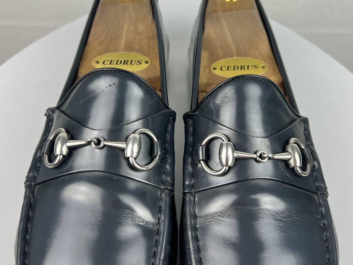 Gucci GUCCI Loafers Leather Drivers Shoes HORSEBIT Buckle GG Navy Size US 8.5 / EU 41-42 - 7 Thumbnail