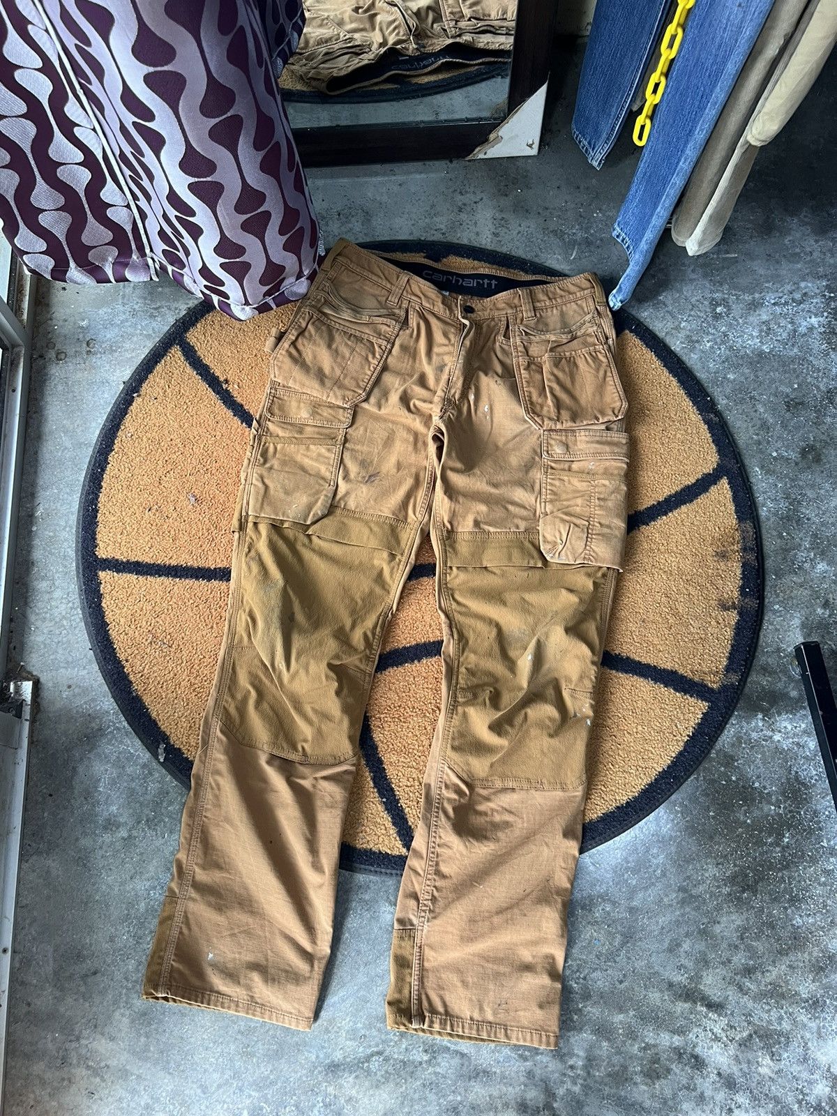 Carhartt 🔥Crazy Rare Carhartt Ripstop Multipockets Double Knee Size US 35 - 2 Thumbnail