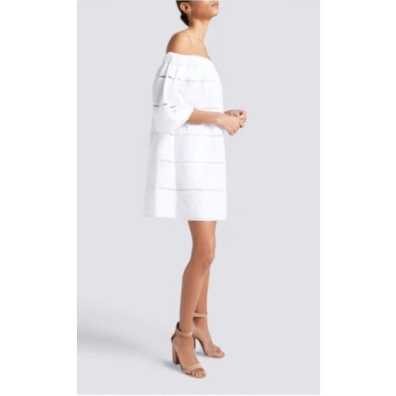 A.L.C. A.L.C. Hartman Poplin Off The Shoulder White Dress M Size M / US 6-8 / IT 42-44 - 1 Thumbnail