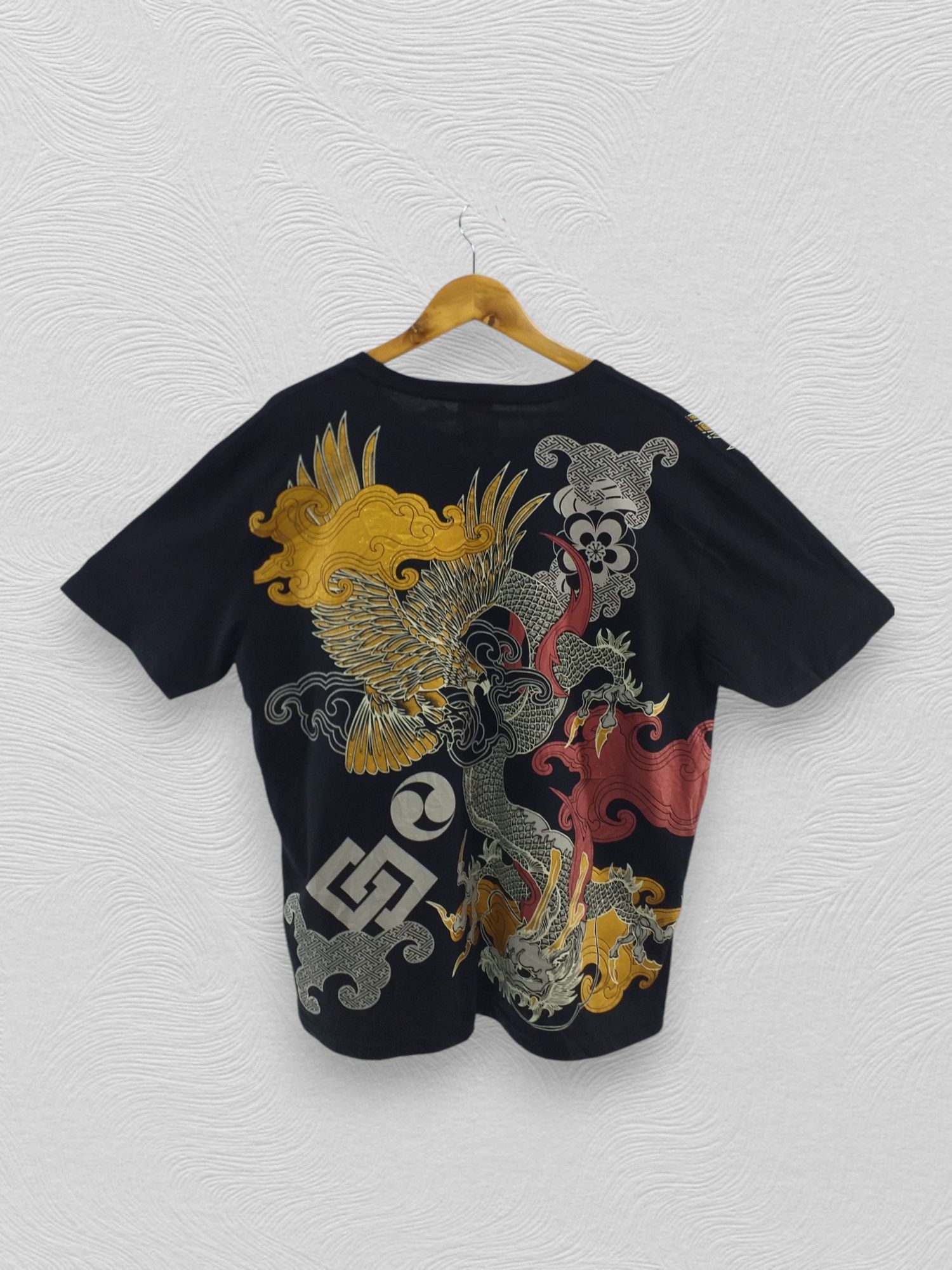 Beauty Beast Vintage Sukajan Souvenir TShirt Dragon Tee -A078 Size US XL / EU 56 / 4 - 1 Thumbnail