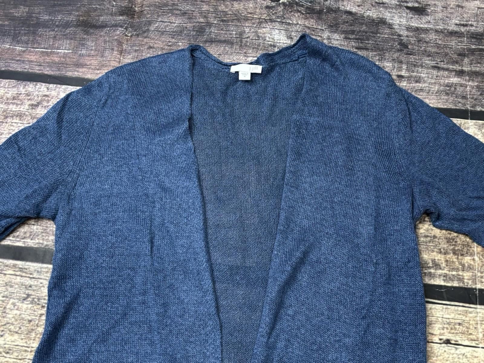 Other J Jill Cardigan Sweater Womens Medium Linen Blend Long Size M / US 6-8 / IT 42-44 - 4 Thumbnail